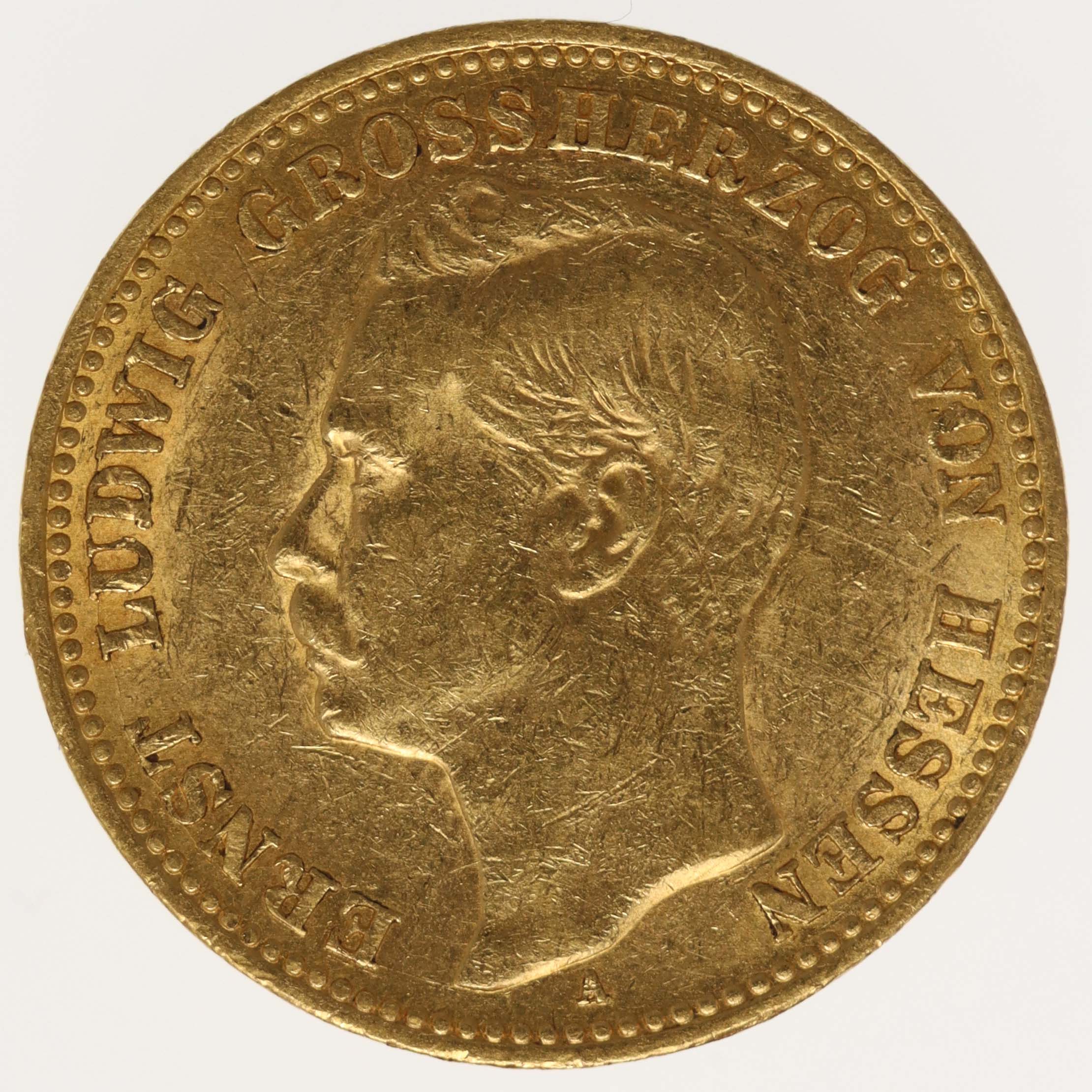Hessen Ernst Ludwig 20 Mark 1908 A