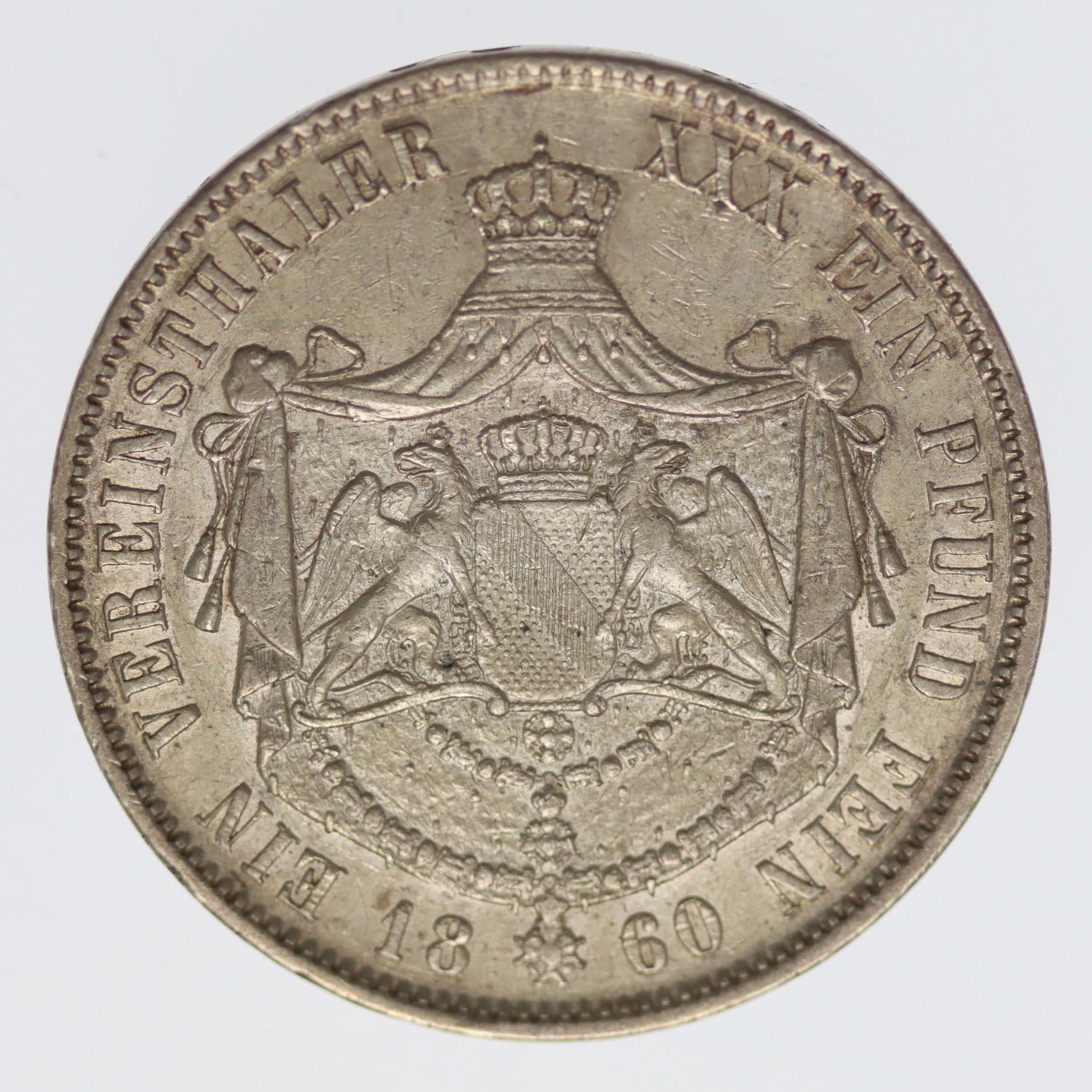Baden Friedrich I. Vereinstaler 1860