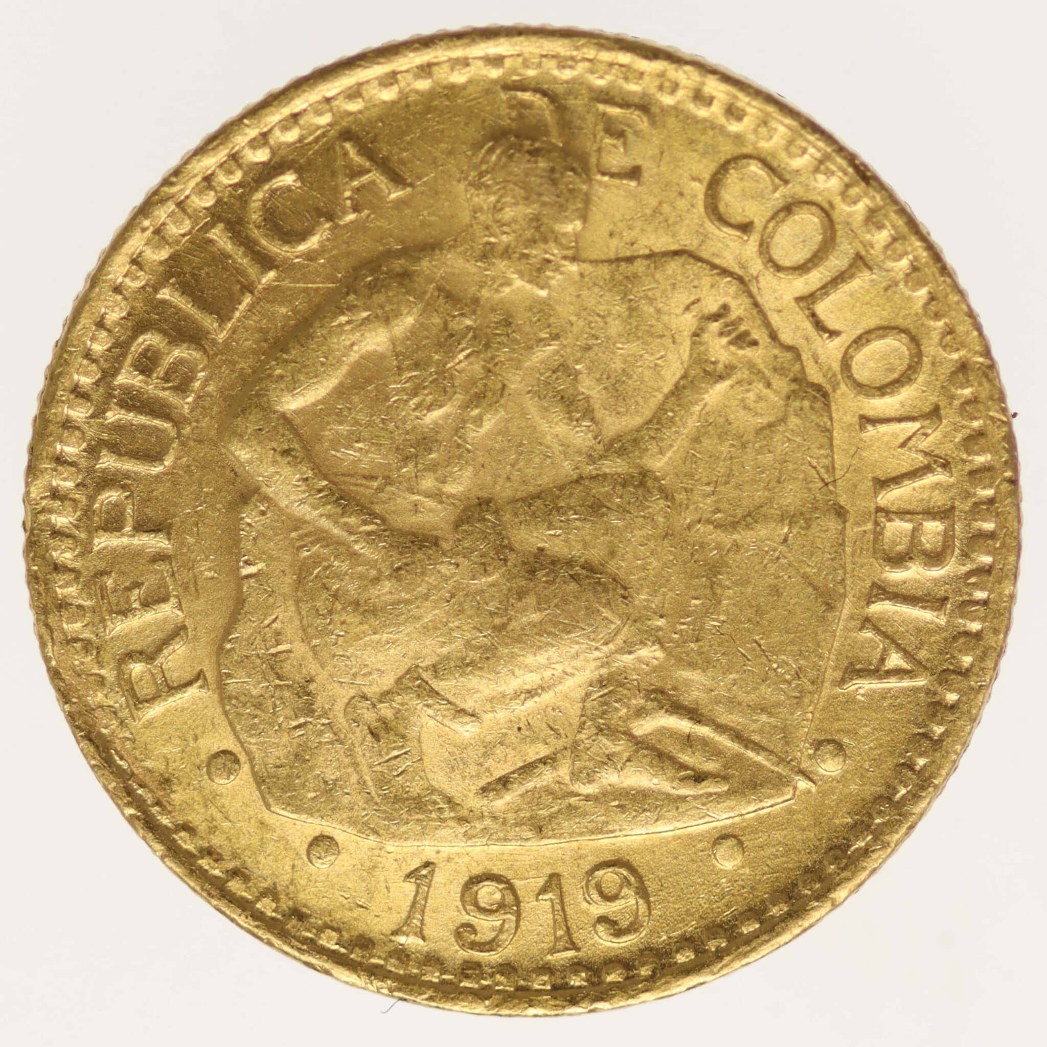 Kolumbien 5 Pesos 1919