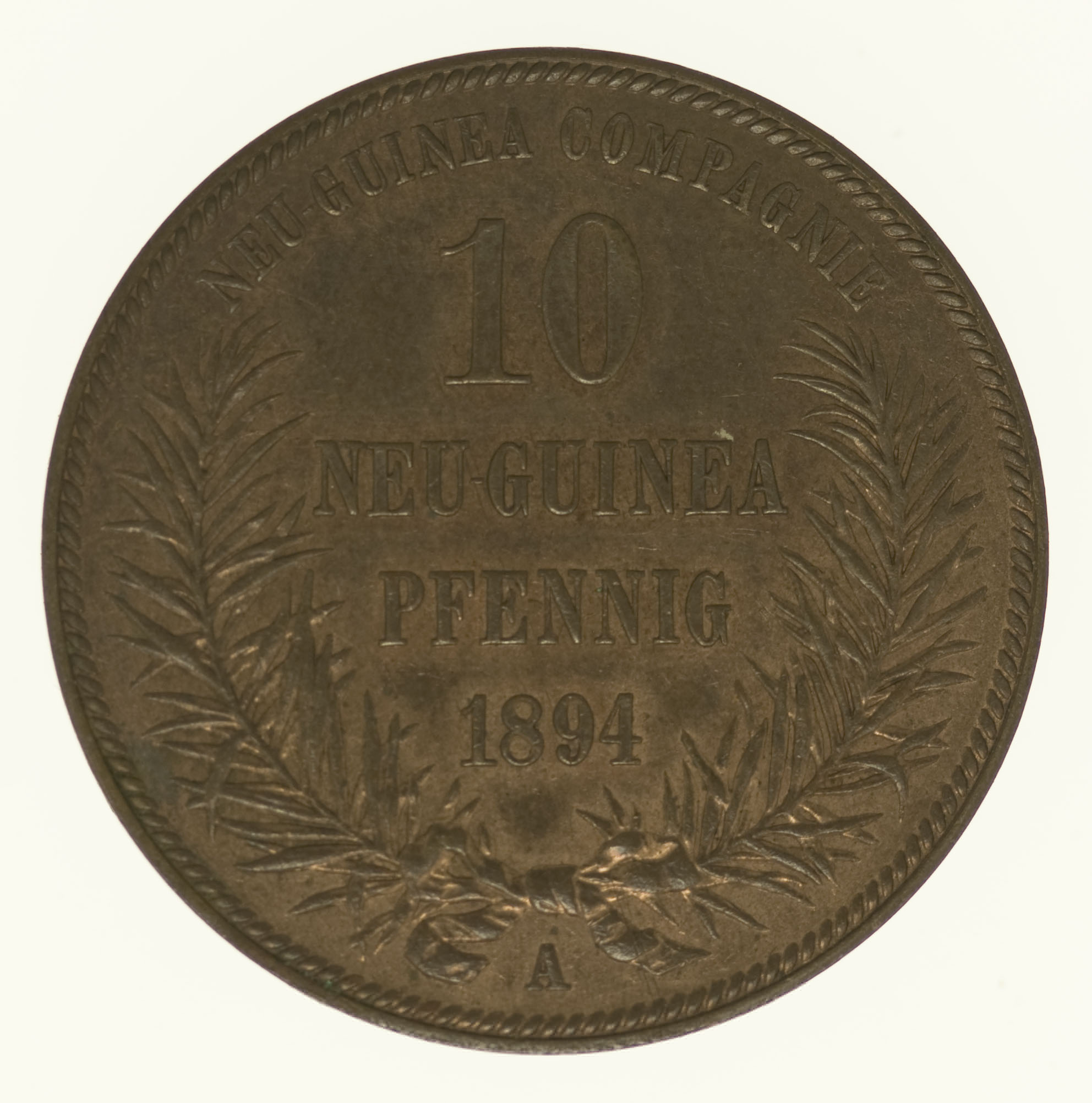 Deutsch Neu Guinea Wilhelm II. 10 Pfennig 1894