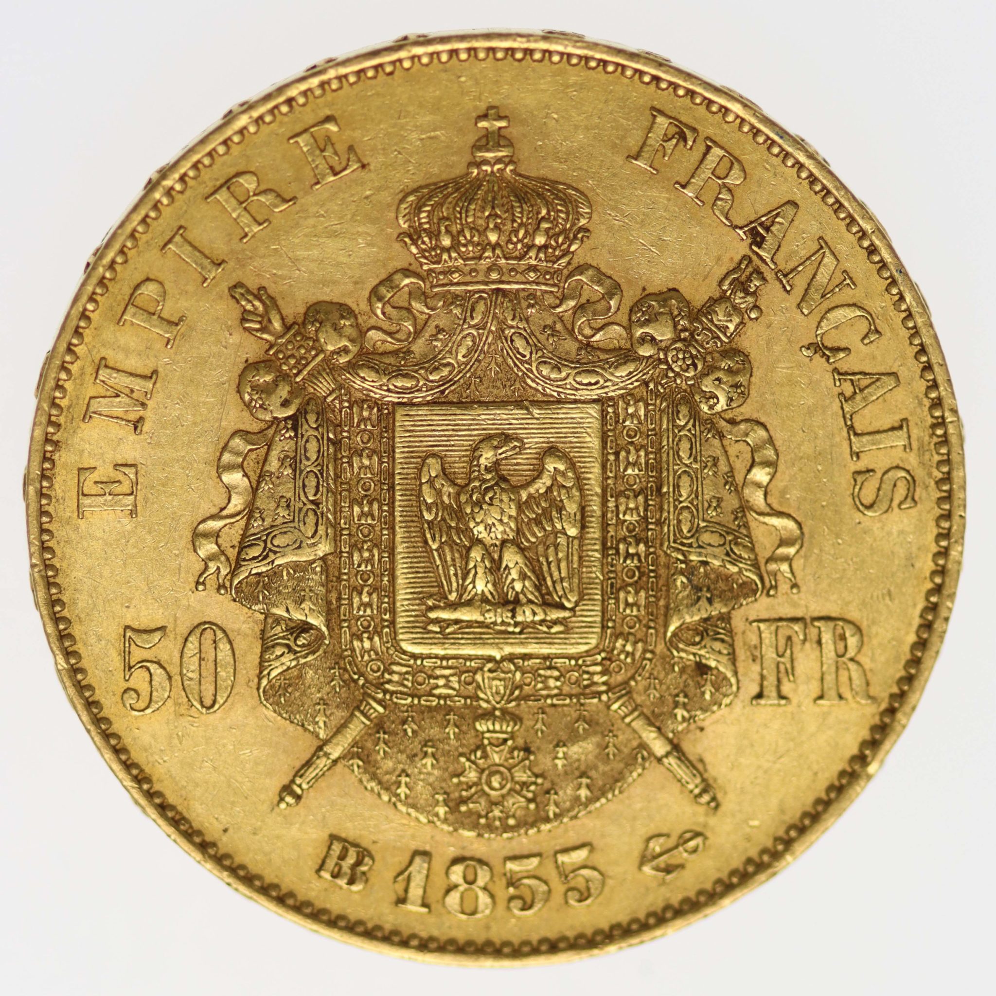 Frankreich Napoleon III. 50 Francs 1855 BB