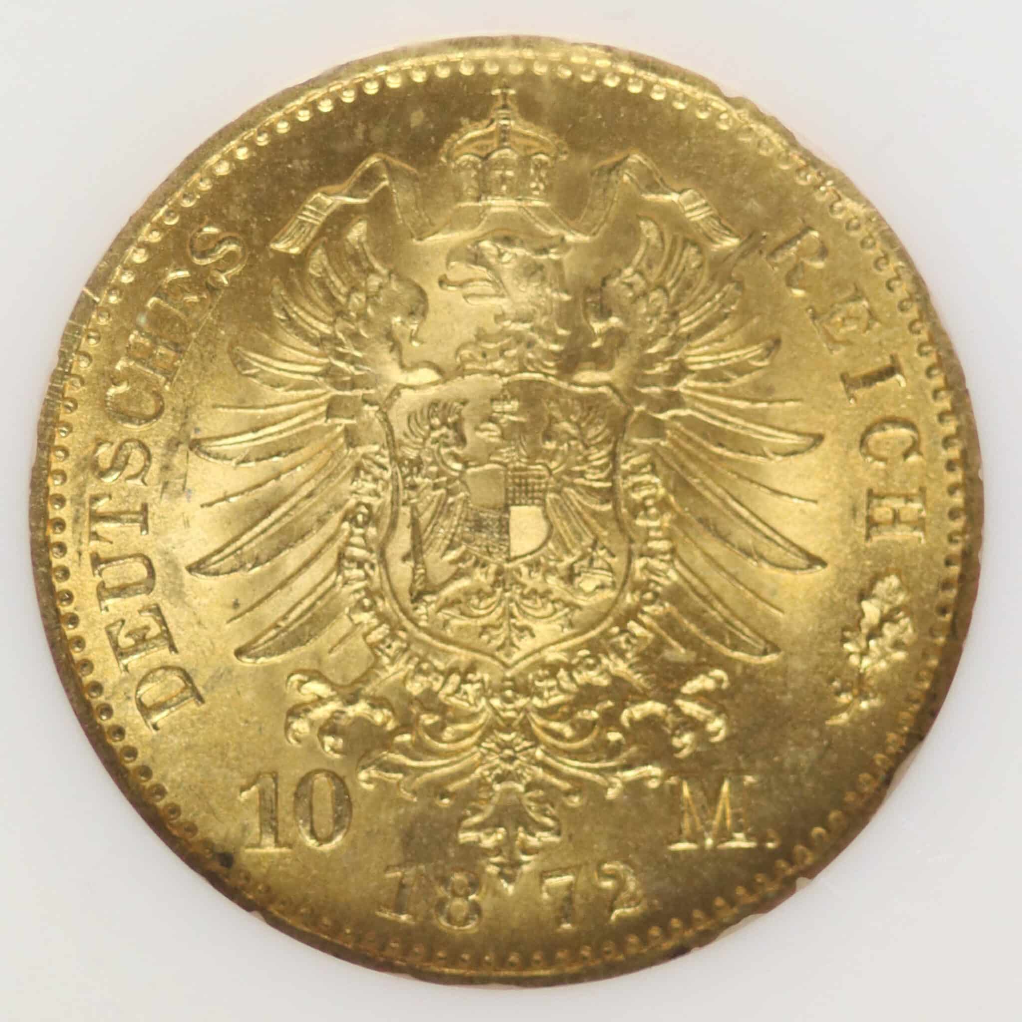 Preussen Wilhelm I. 10 Mark 1872 A