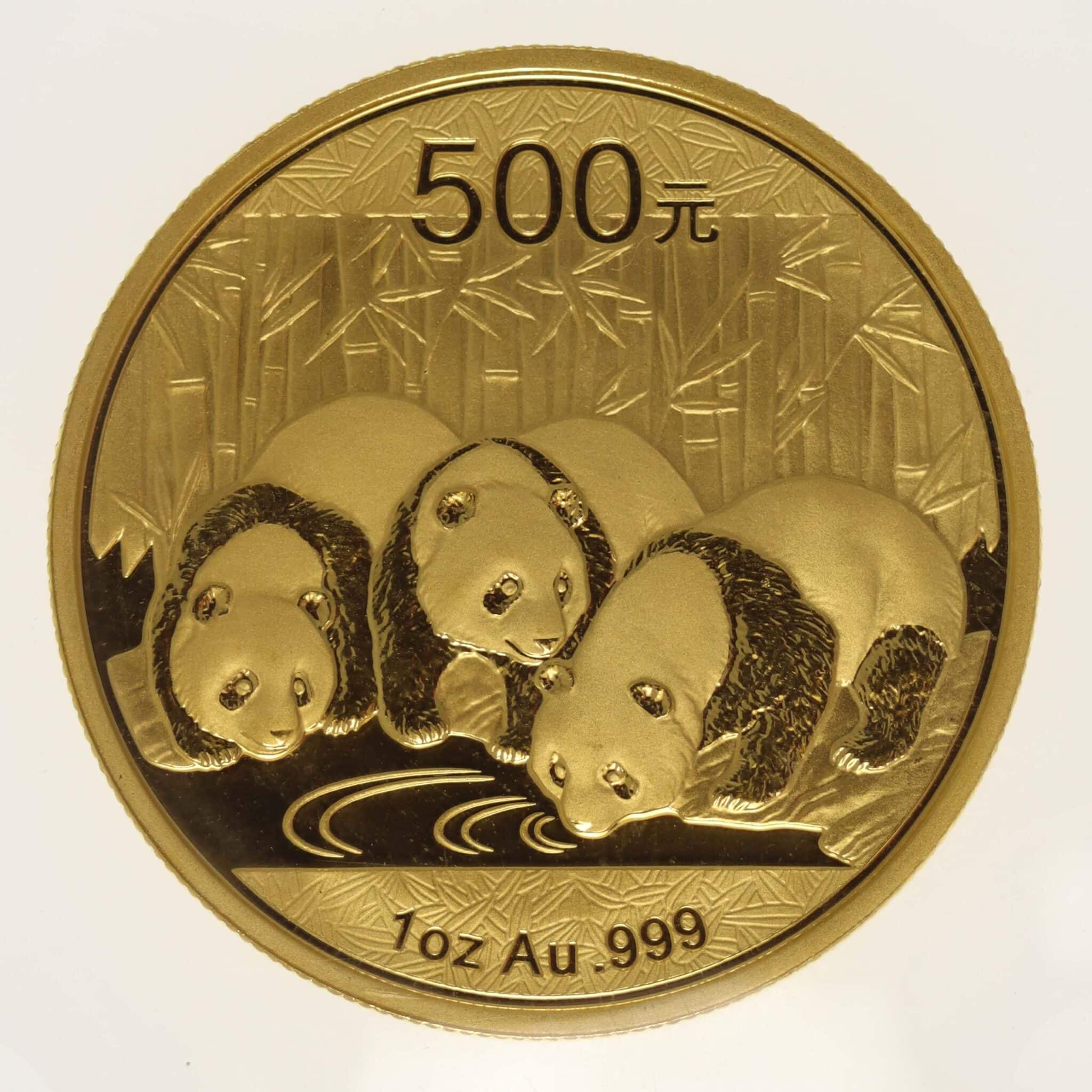 China Panda 500 Yuan 2013 1 Unze