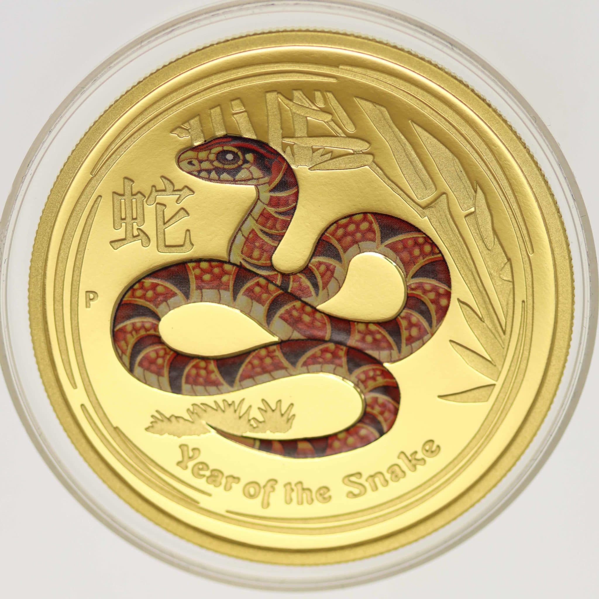 Australien Elisabeth II. 100 Dollars 2013 Lunar II Year of the Snake coloriert