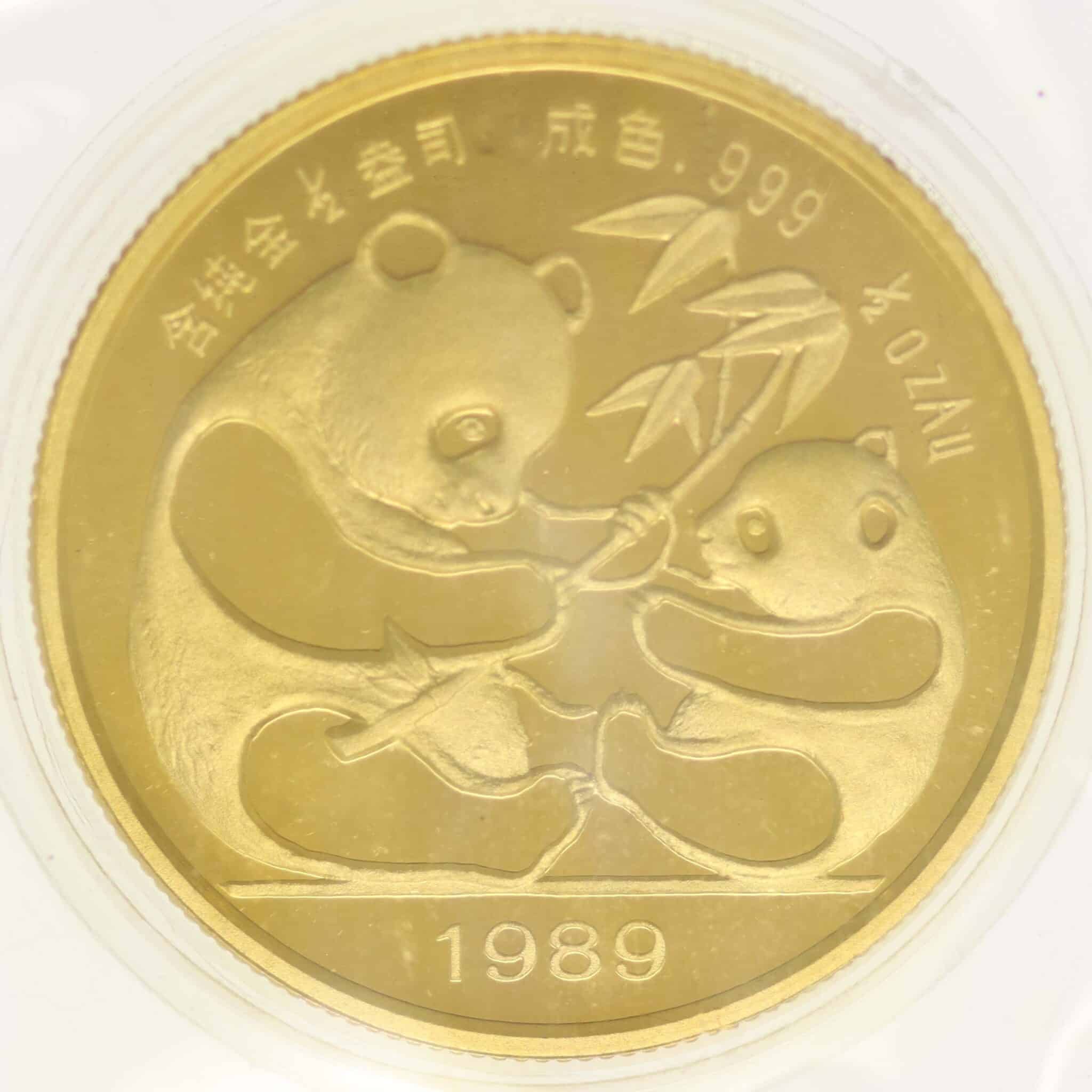 China Panda 1/2 Unze 1989 Munich International Coin Show