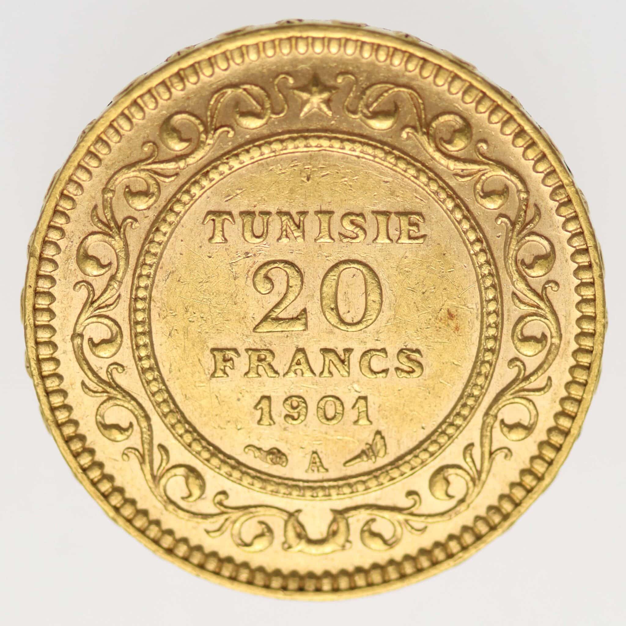 Tunesien Ali Bey 20 Francs 1901