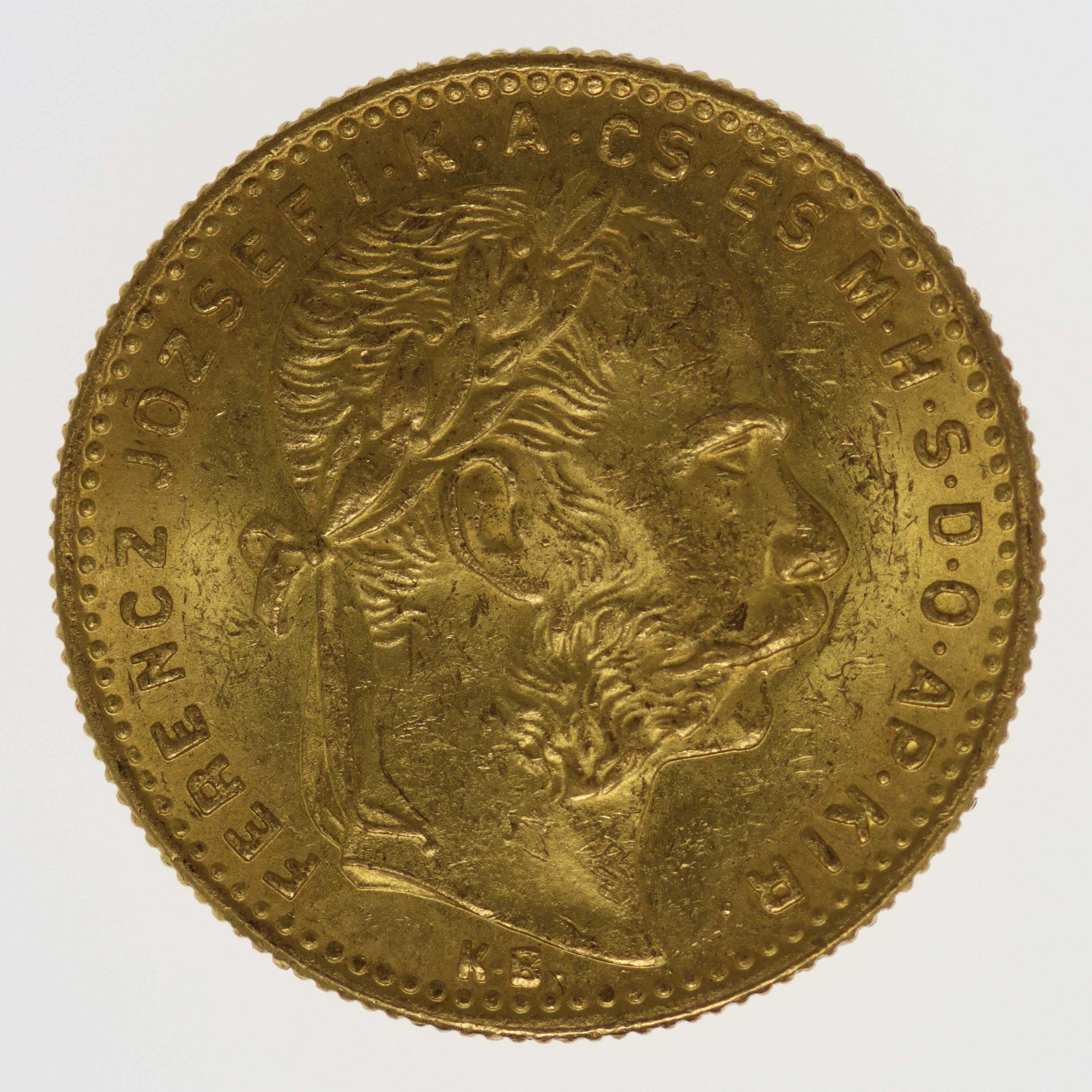 Österreich Kaiserreich Franz Joseph I. 8 Forint 1889 K.B.