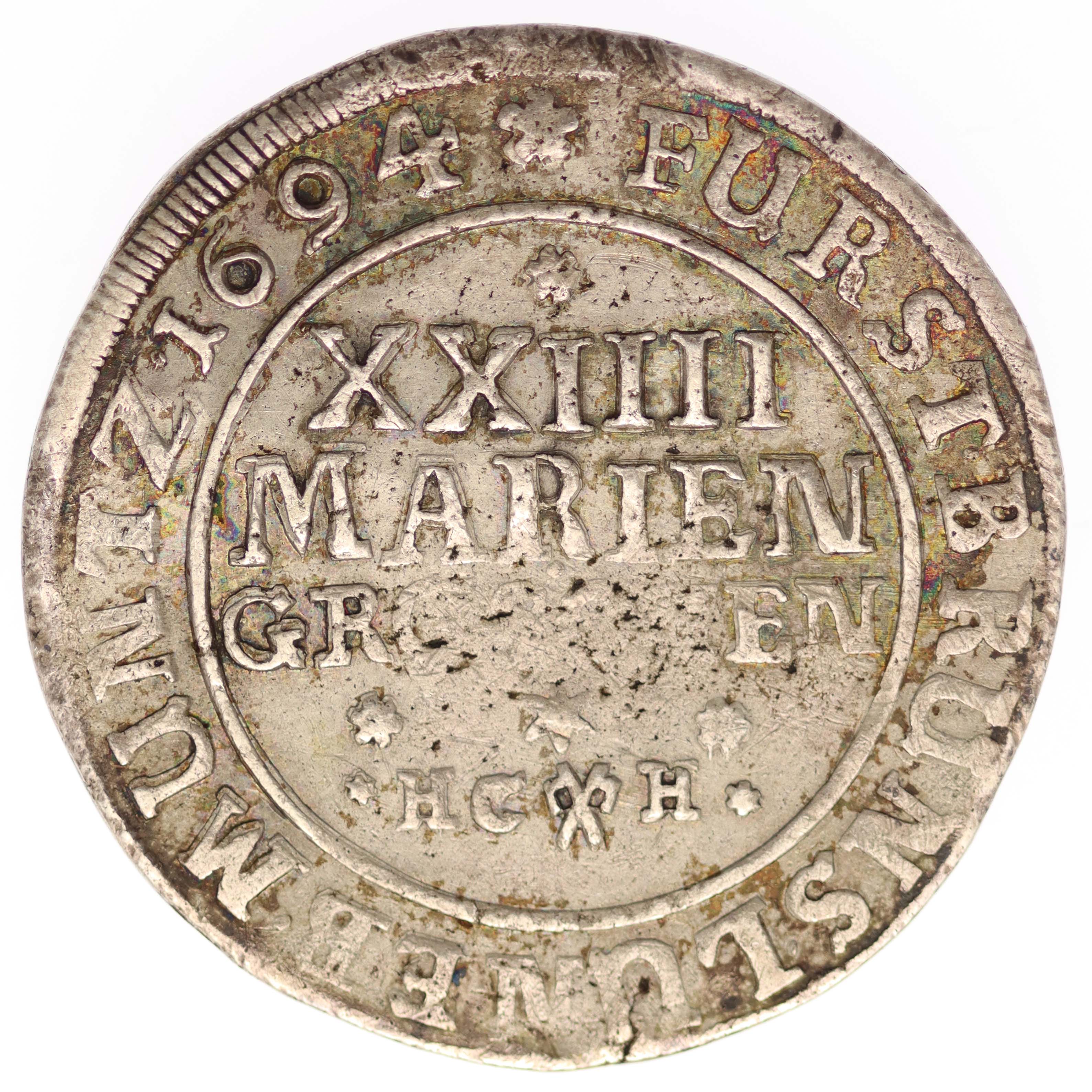 Braunschweig Wolfenbüttel Rudolf August und Anton Ulrich 2/3 Taler 1694