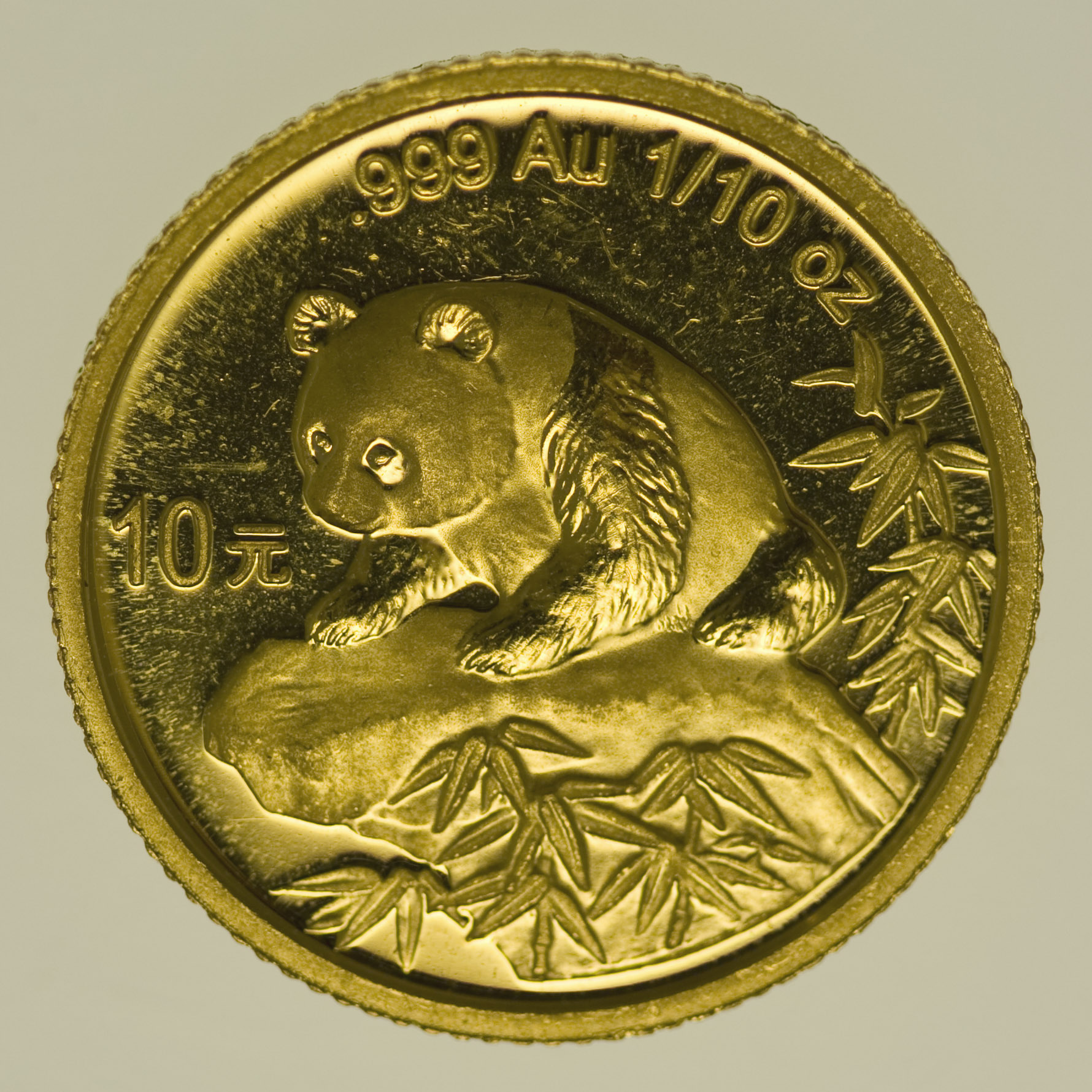 China Panda 10 Yuan 1999 1/10 Unze