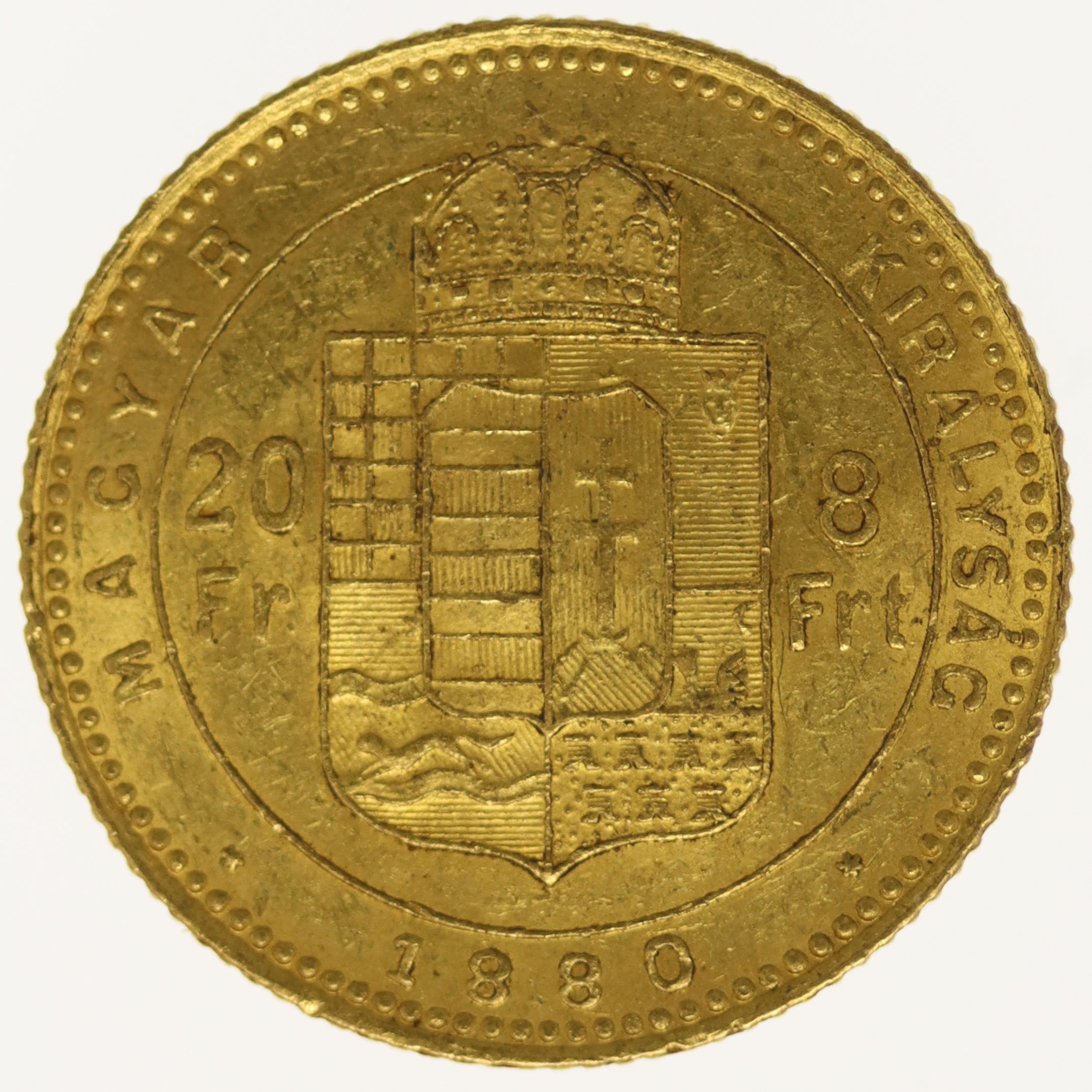 Österreich Kaiserreich Franz Joseph I. 8 Forint 1880 KB