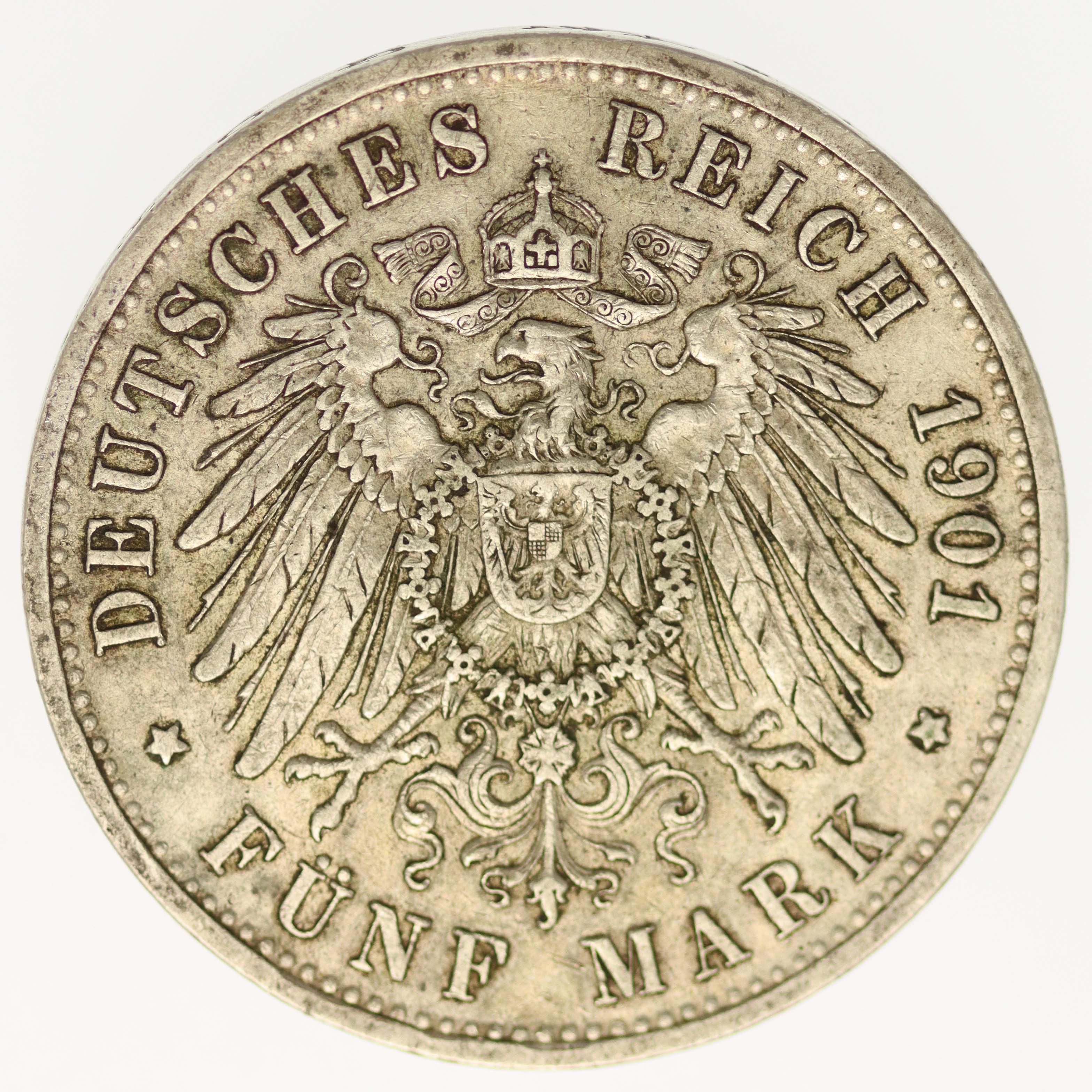 Sachsen Altenburg Ernst 5 Mark 1901