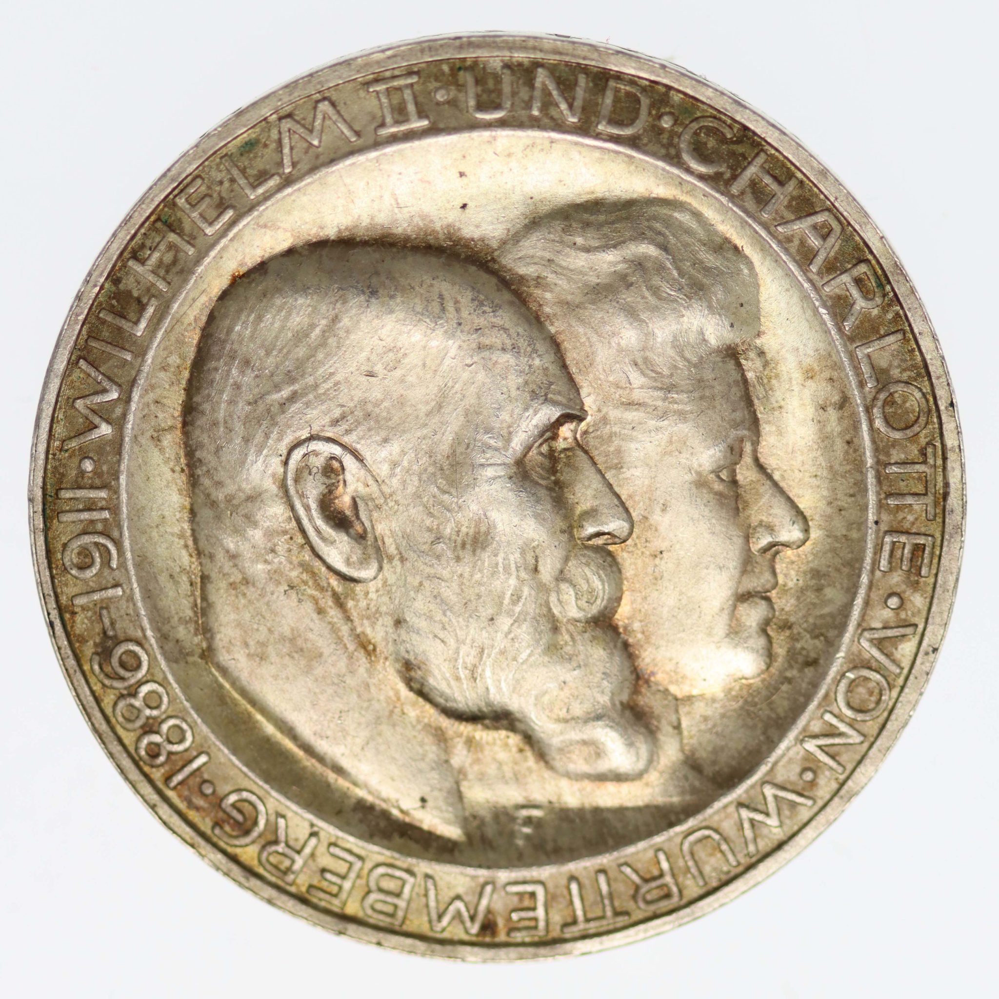 Württemberg Wilhelm II. 3 Mark 1911