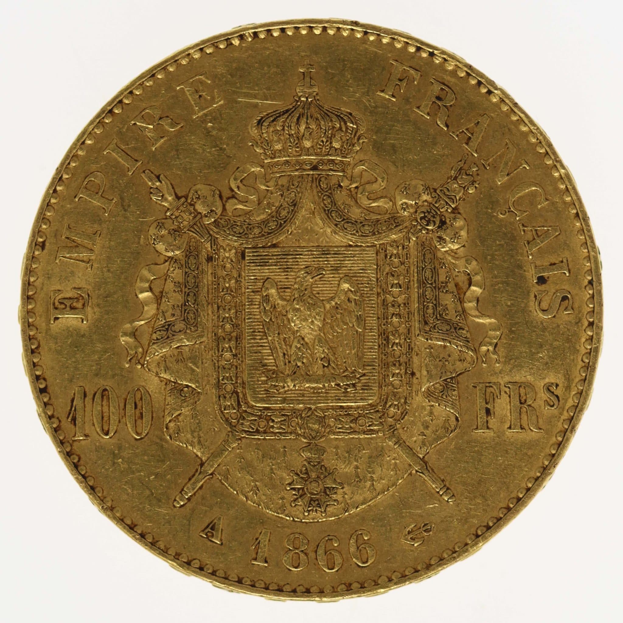 Frankreich Napoleon III. 100 Francs 1866 A