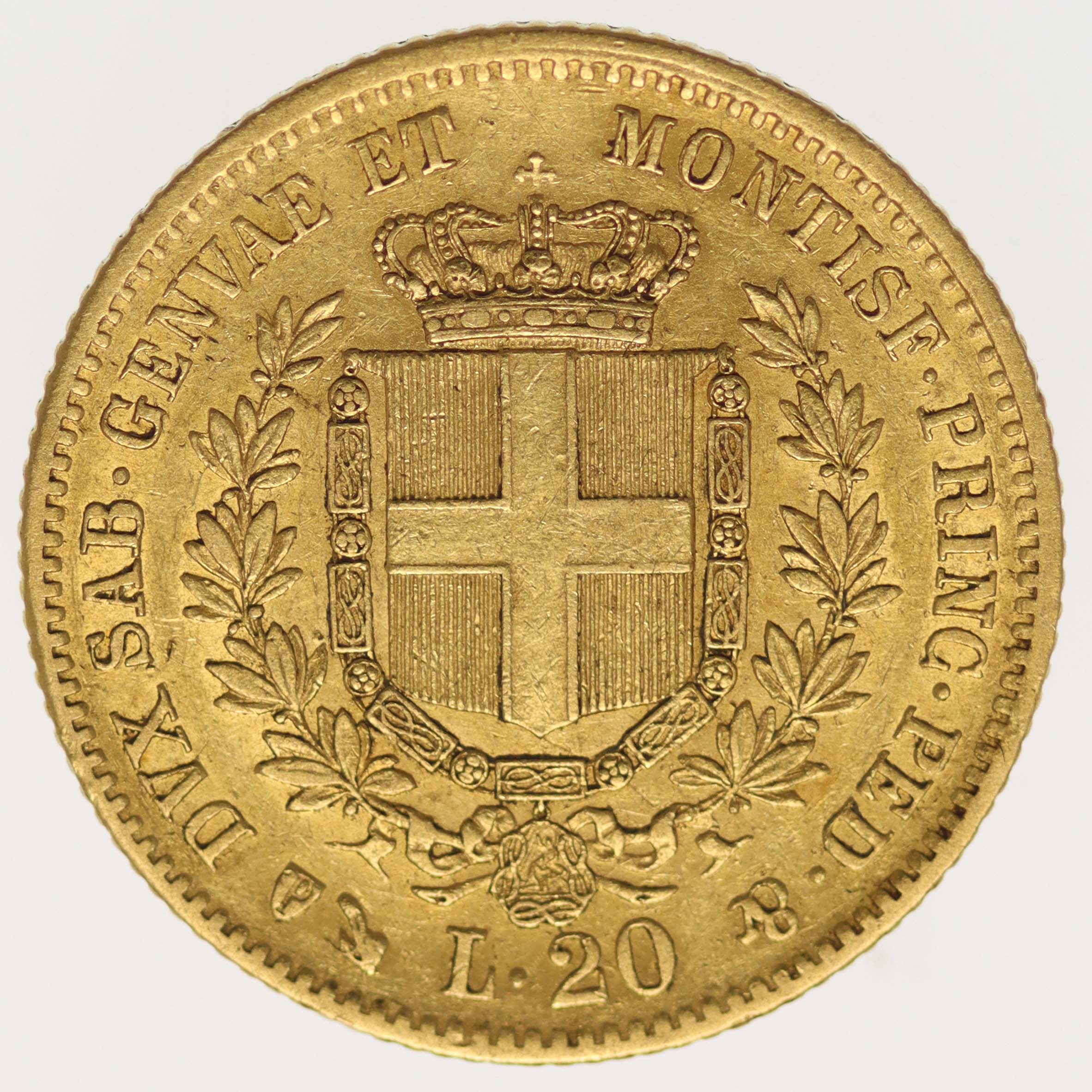 Italien Sardinien Vittorio Emanuele II. 20 Lire 1858