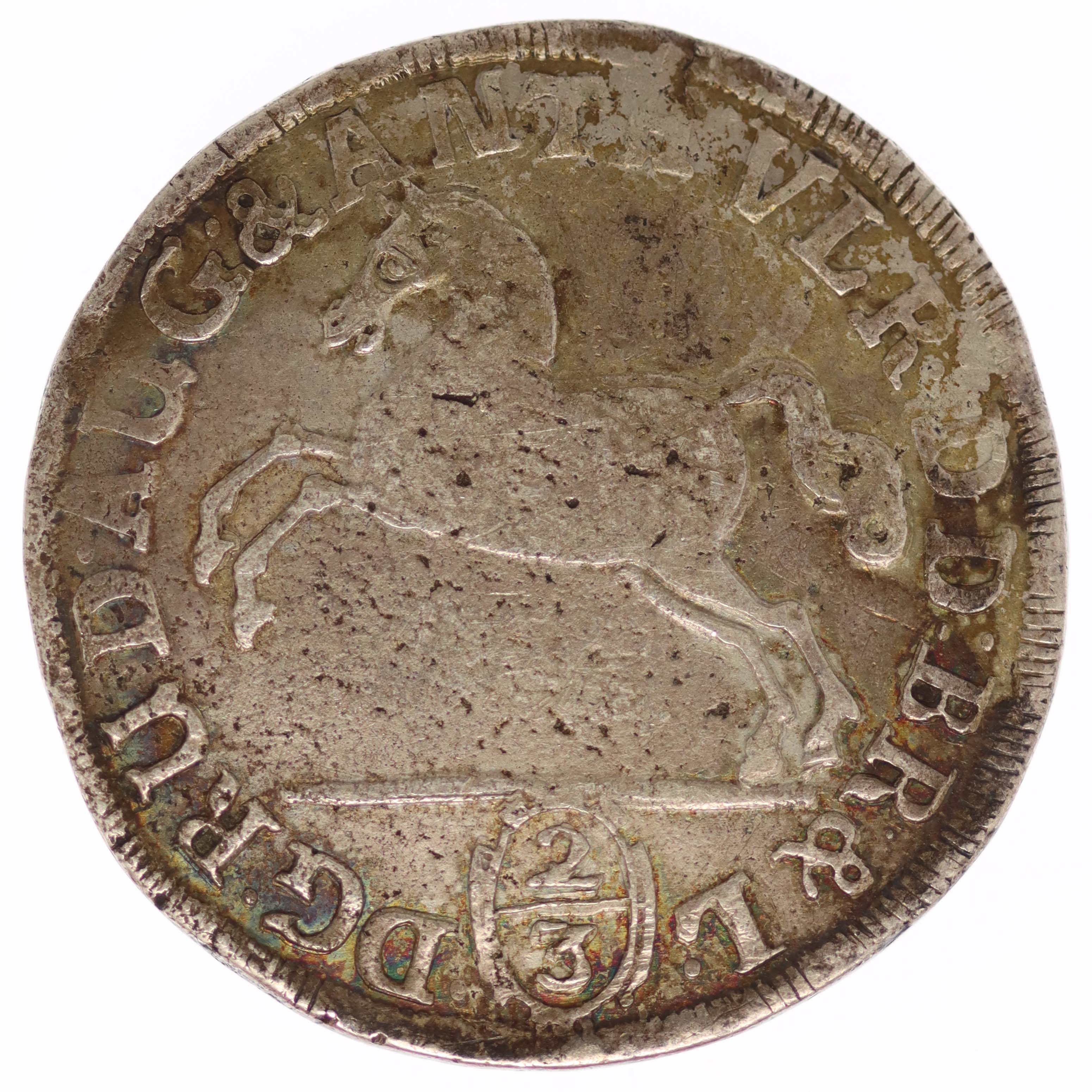 Braunschweig Wolfenbüttel Rudolf August und Anton Ulrich 2/3 Taler 1694