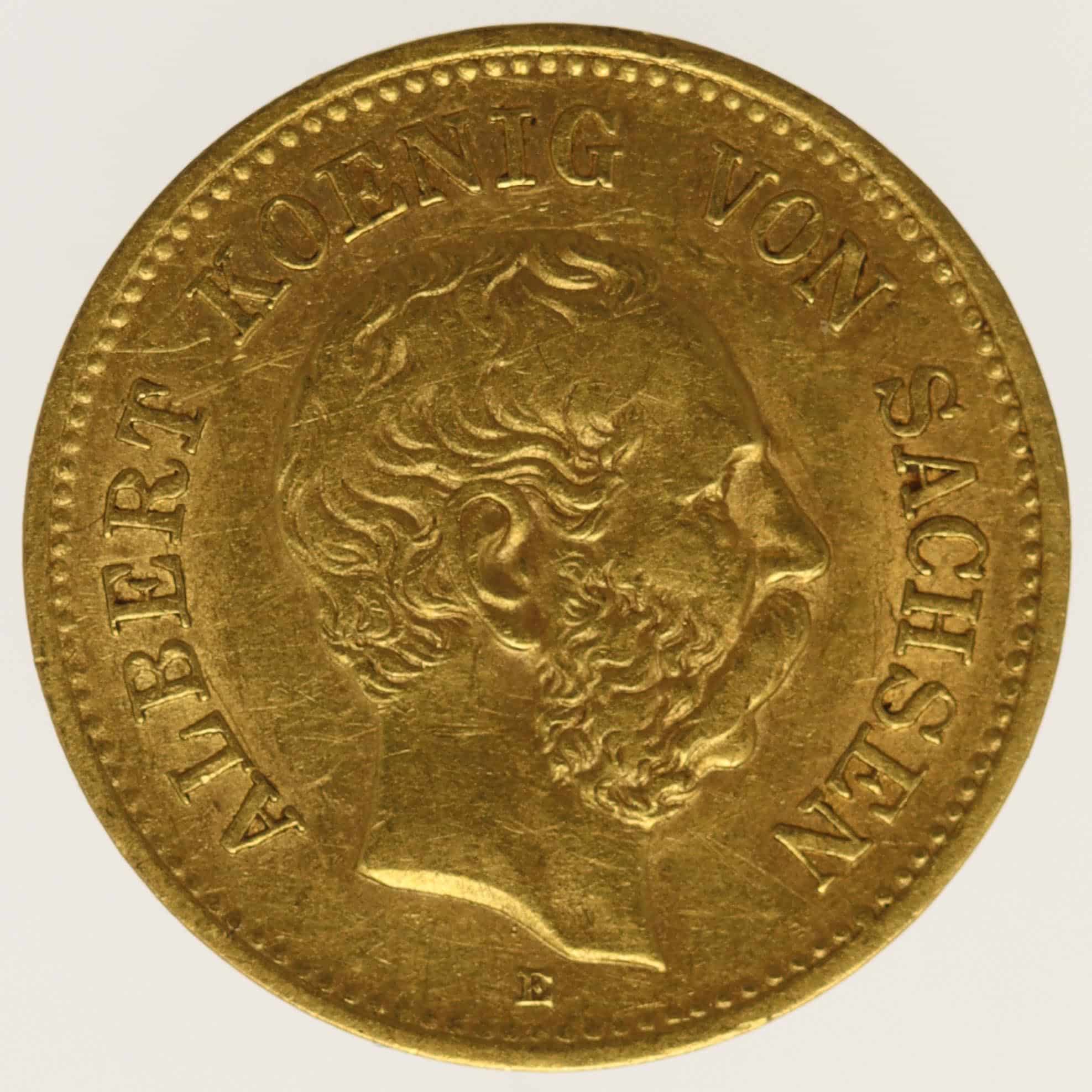 Sachsen Albert 5 Mark 1877