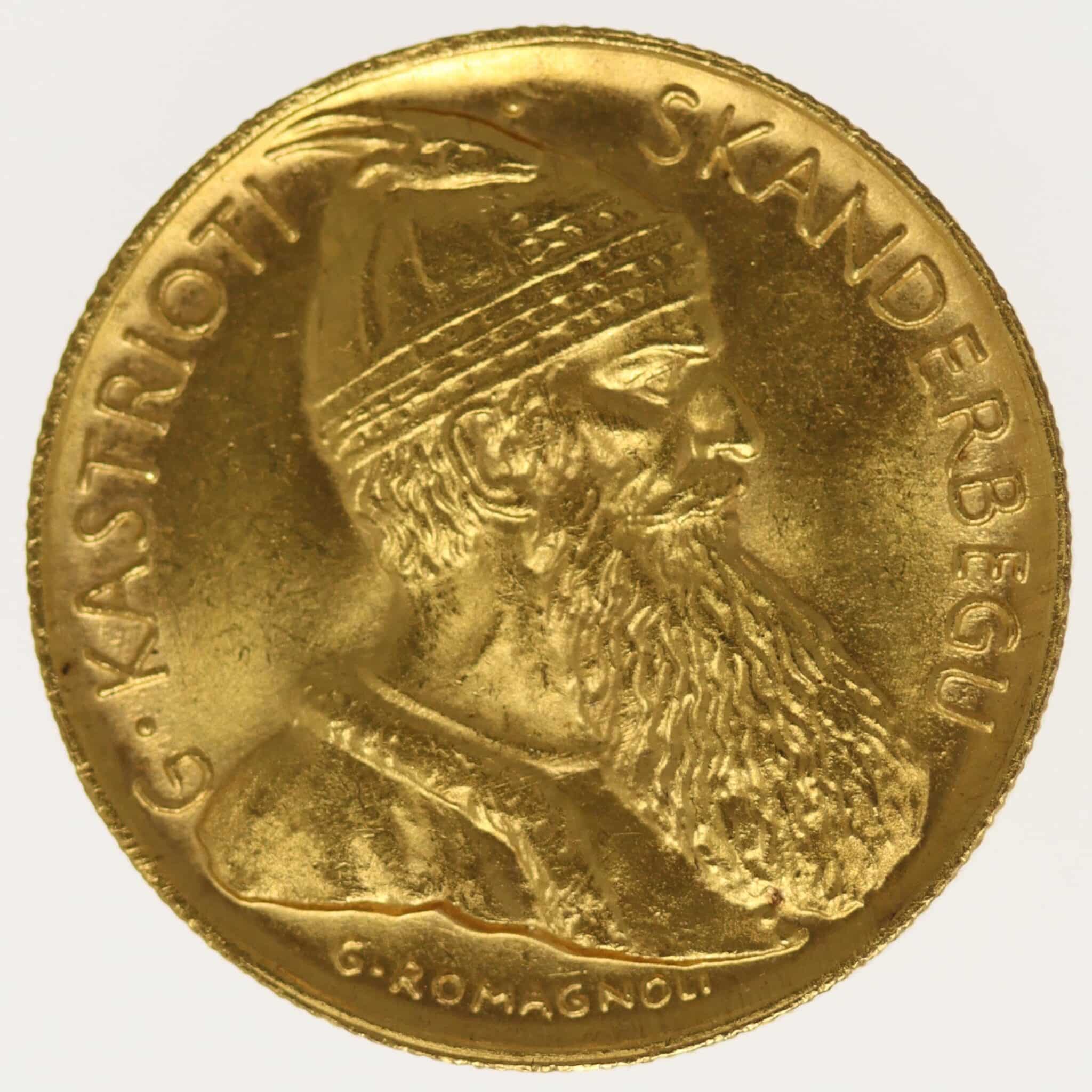 Albanien Amet Zogu I. 20 Franga 1927