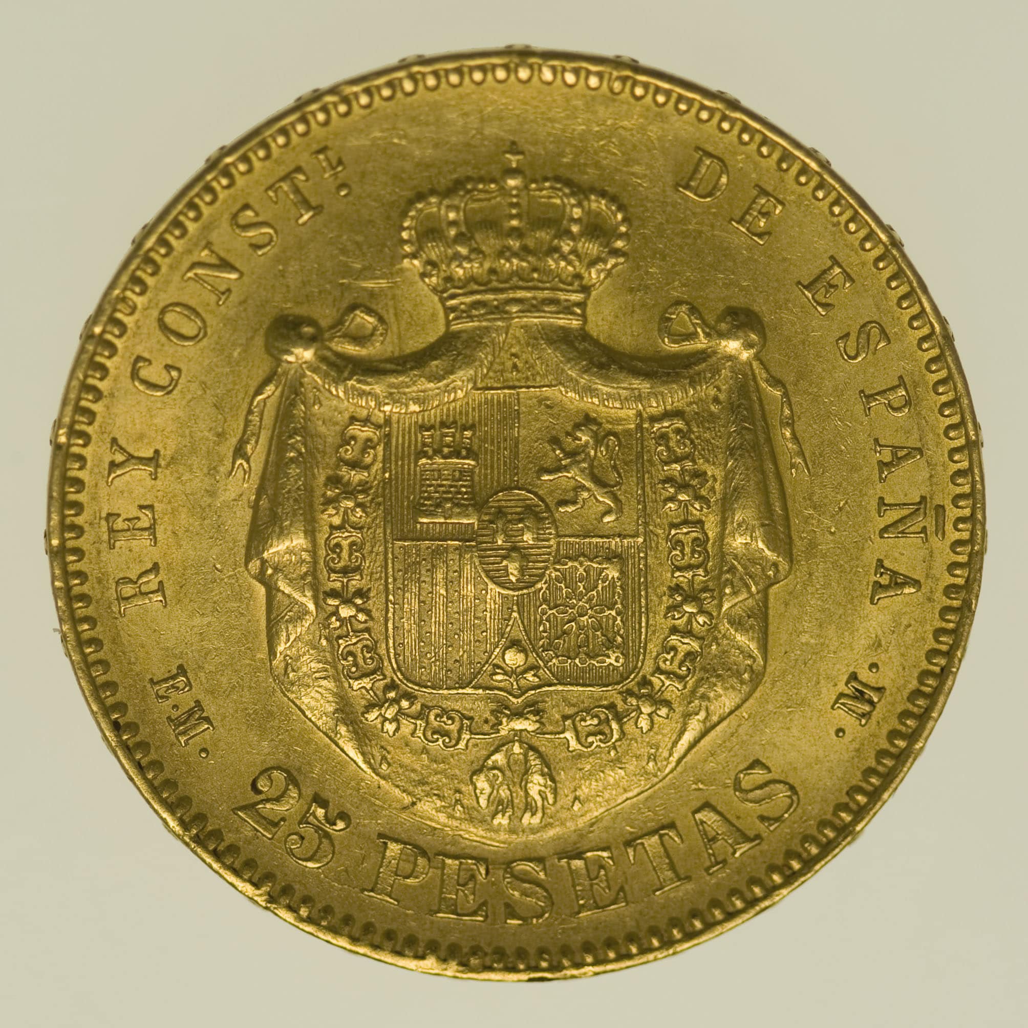 Spanien Alfonso XII. 25 Pesetas 1879 / 18-79