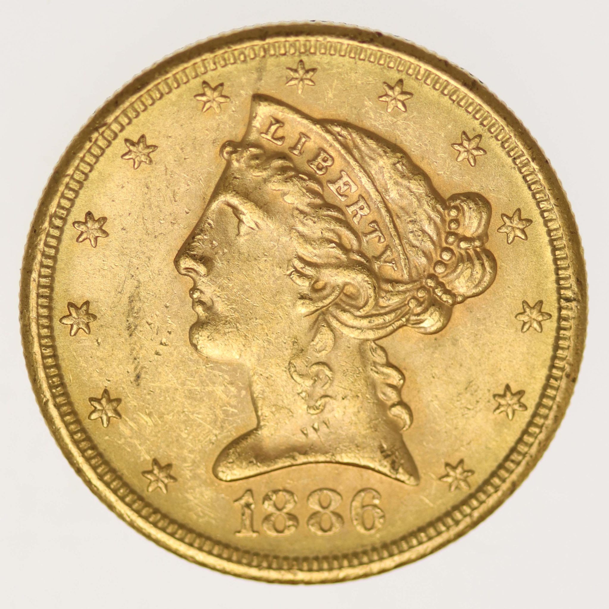 USA 5 Dollars 1886 S  Liberty / Kopf