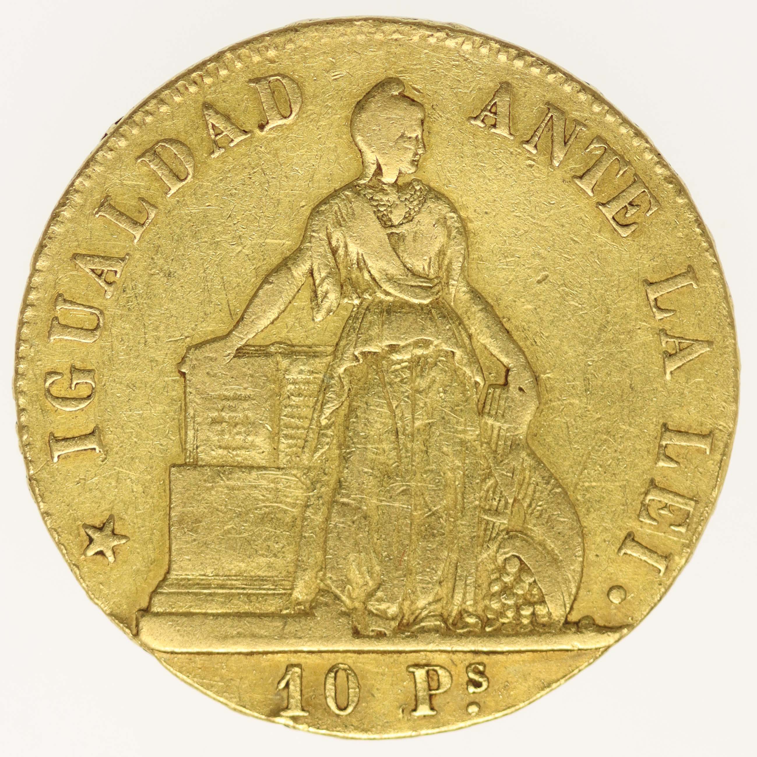 Chile 10 Pesos 1853