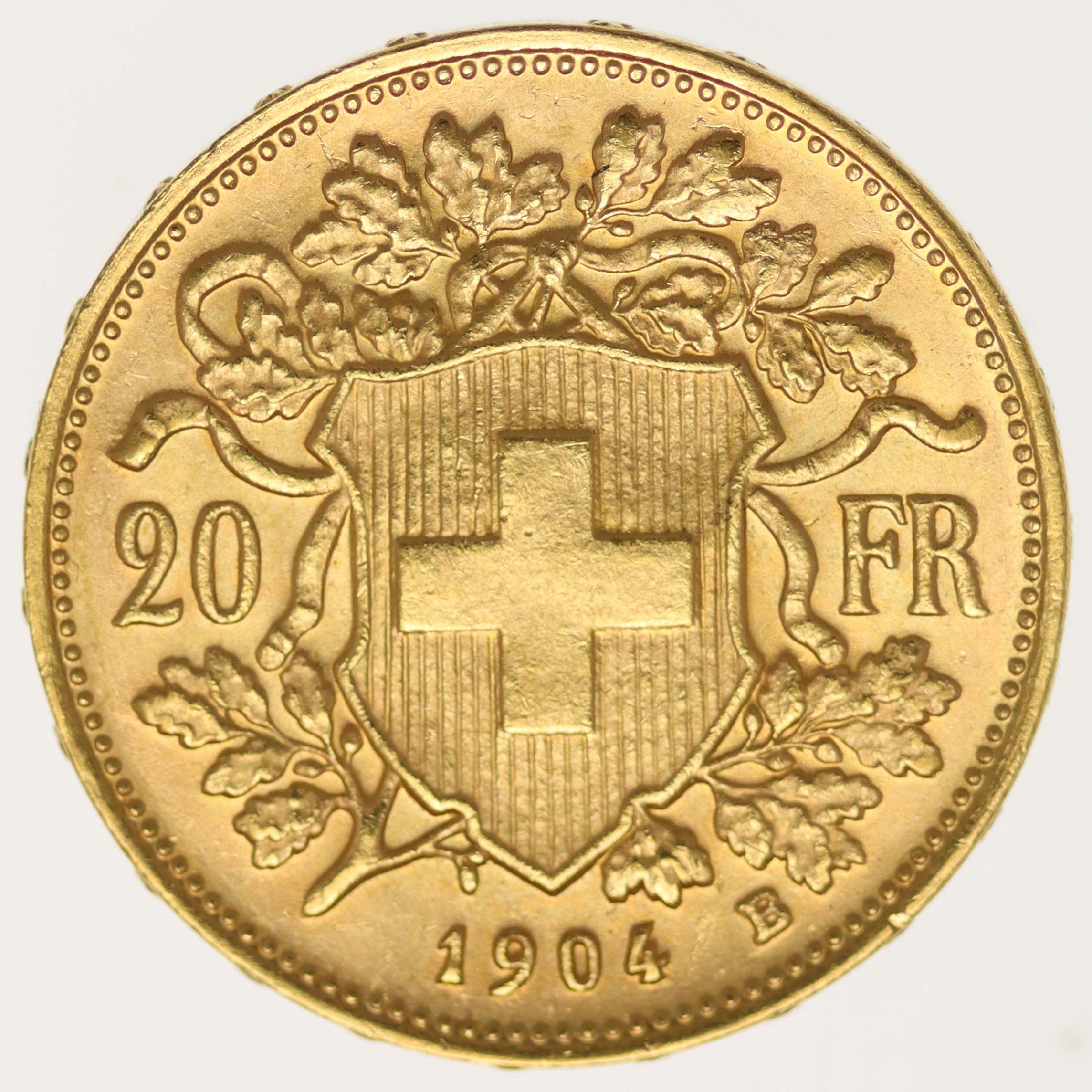 Schweiz 20 Franken 1904 B Vreneli