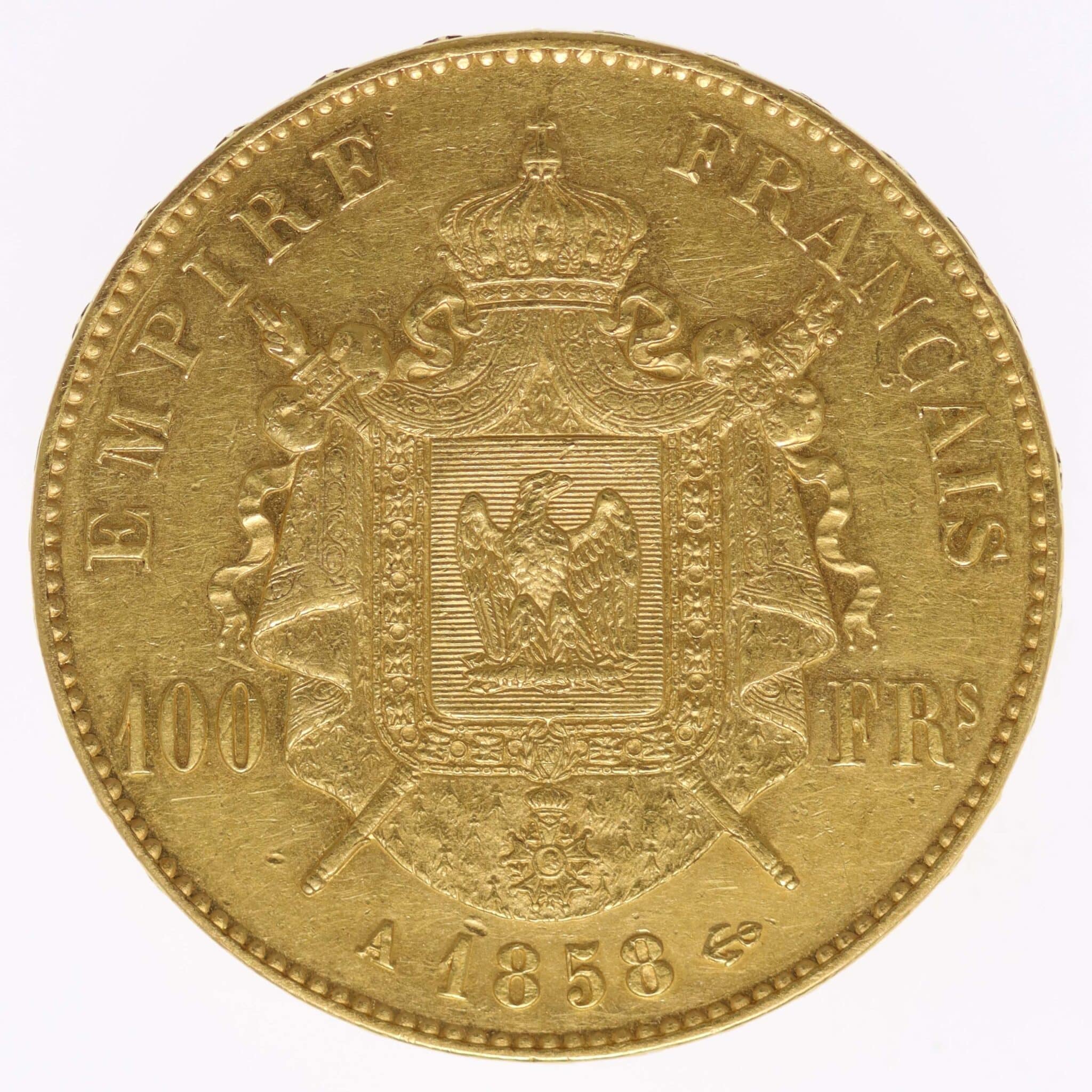Frankreich Napoleon III. 100 Francs 1858 A