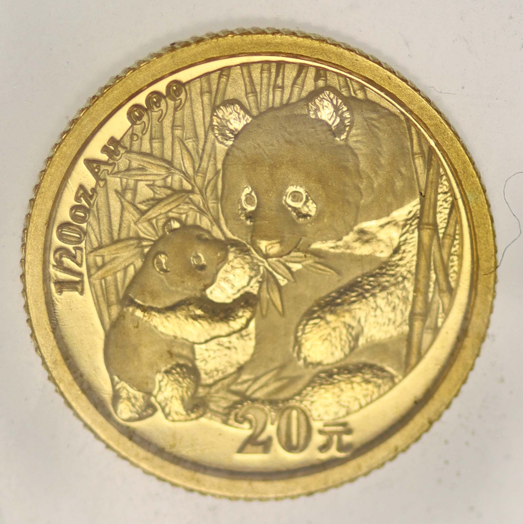 China Panda 20 Yuan 2005 1/20 Unze