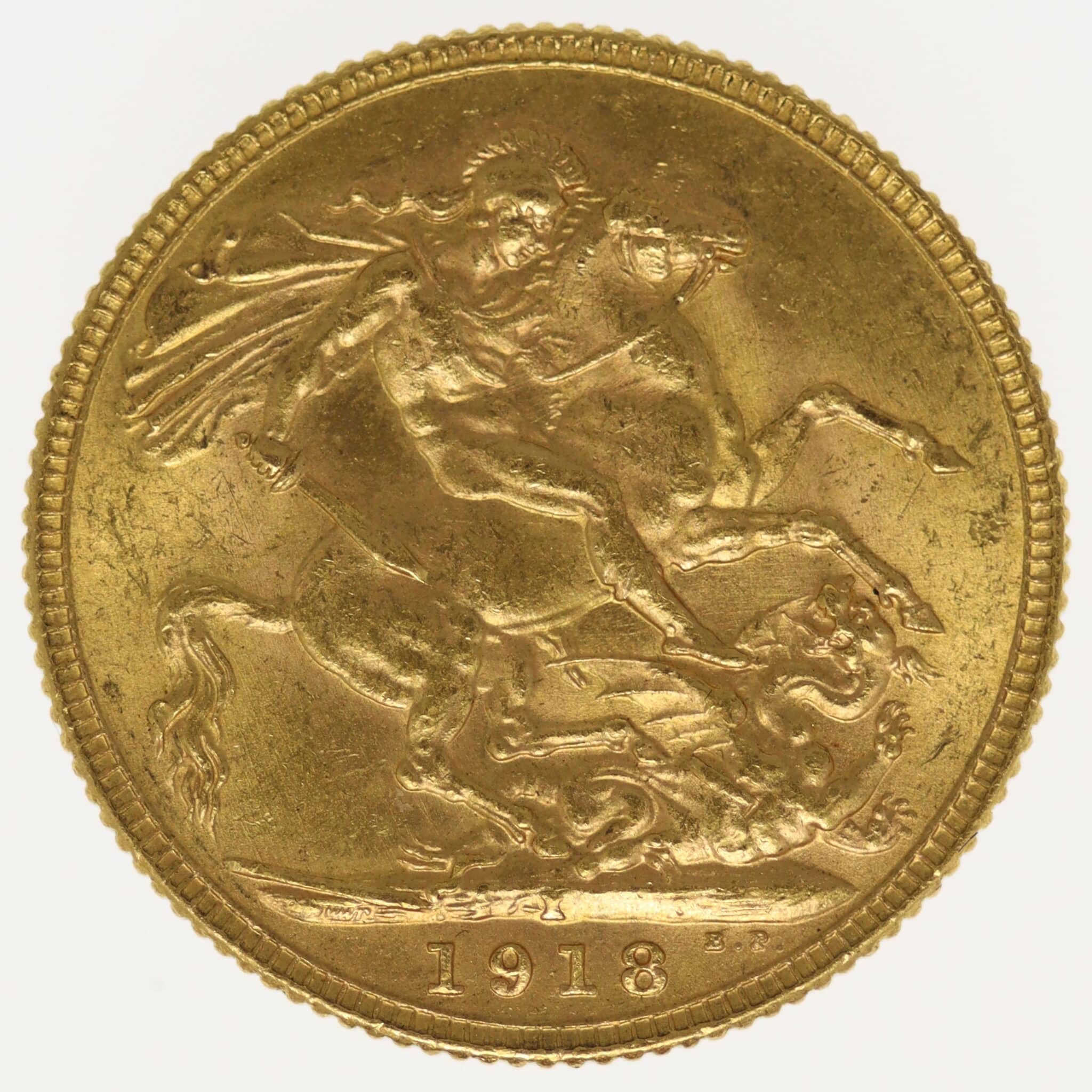 Indien Georg V. Sovereign 1918 I