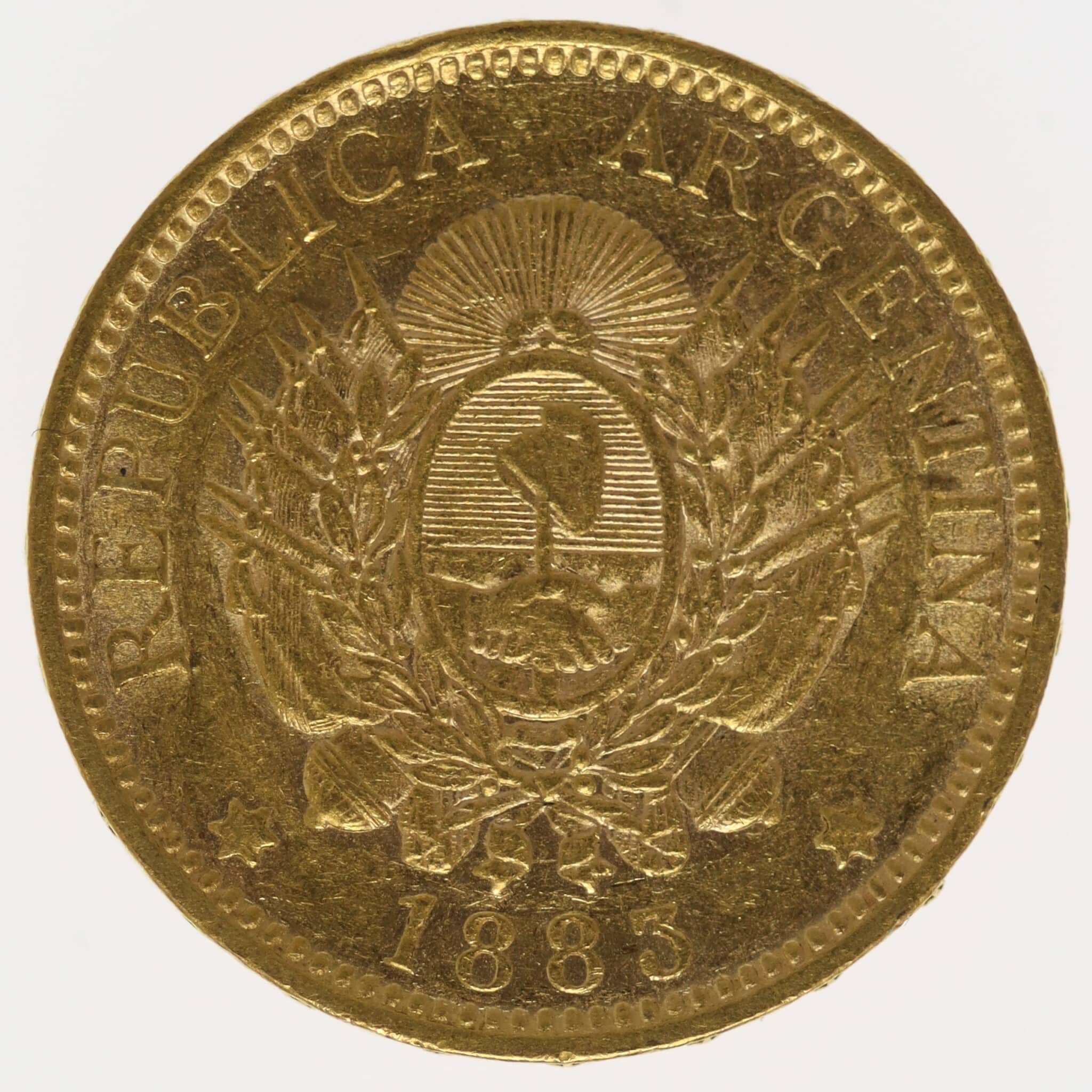 Argentinien 5 Pesos / Argentino 1883