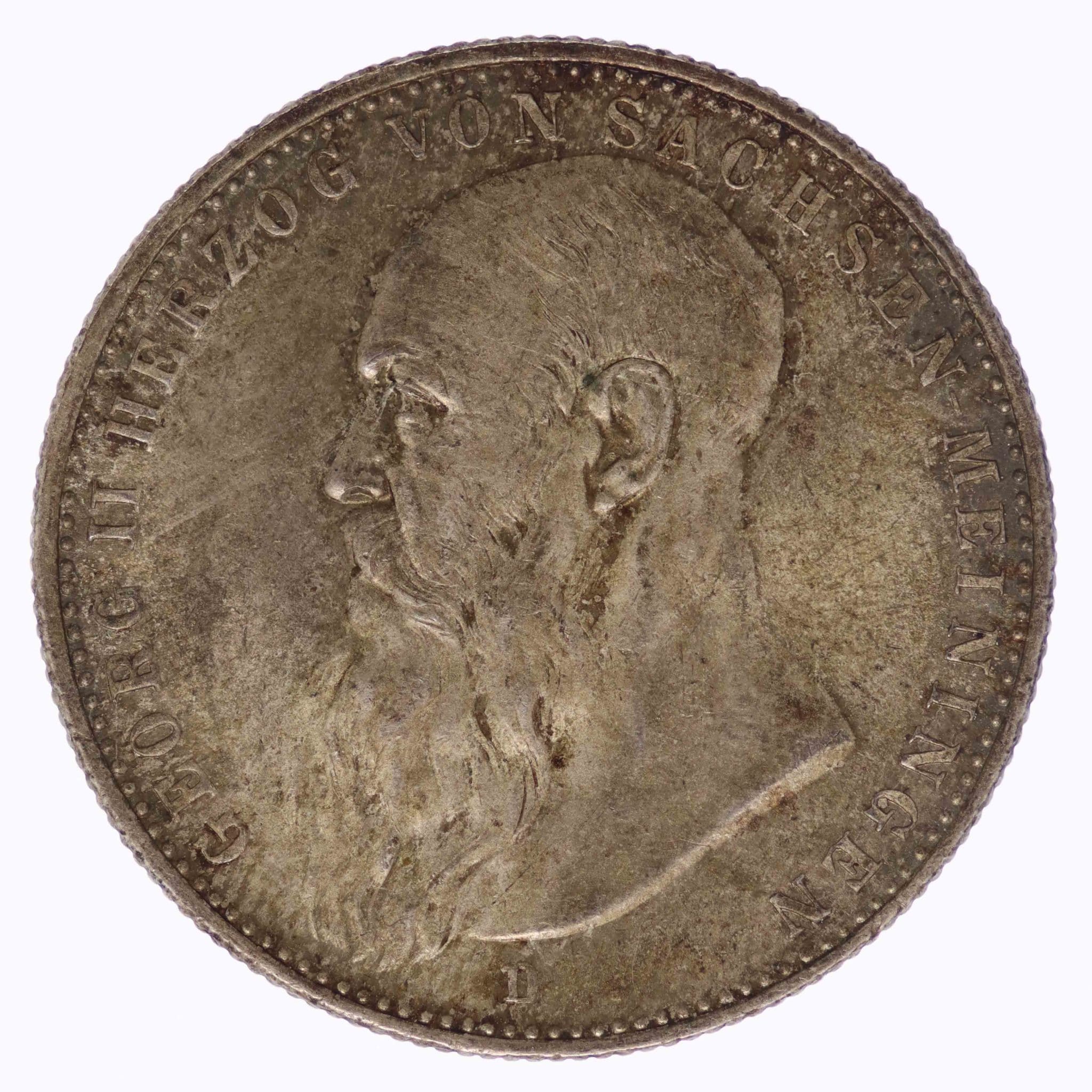Sachsen Meiningen Georg II. 2 Mark 1913