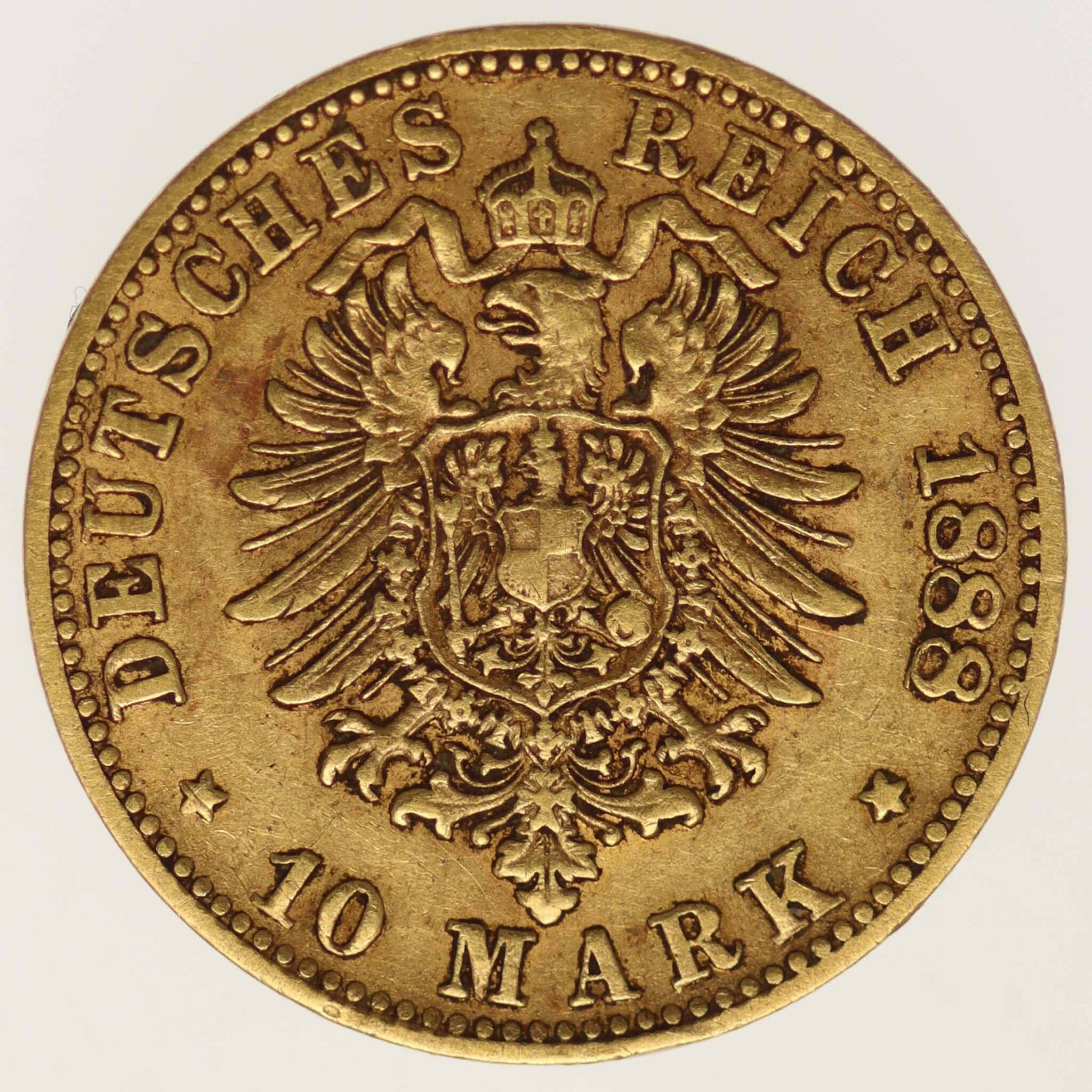 Bayern Otto 10 Mark 1888 D