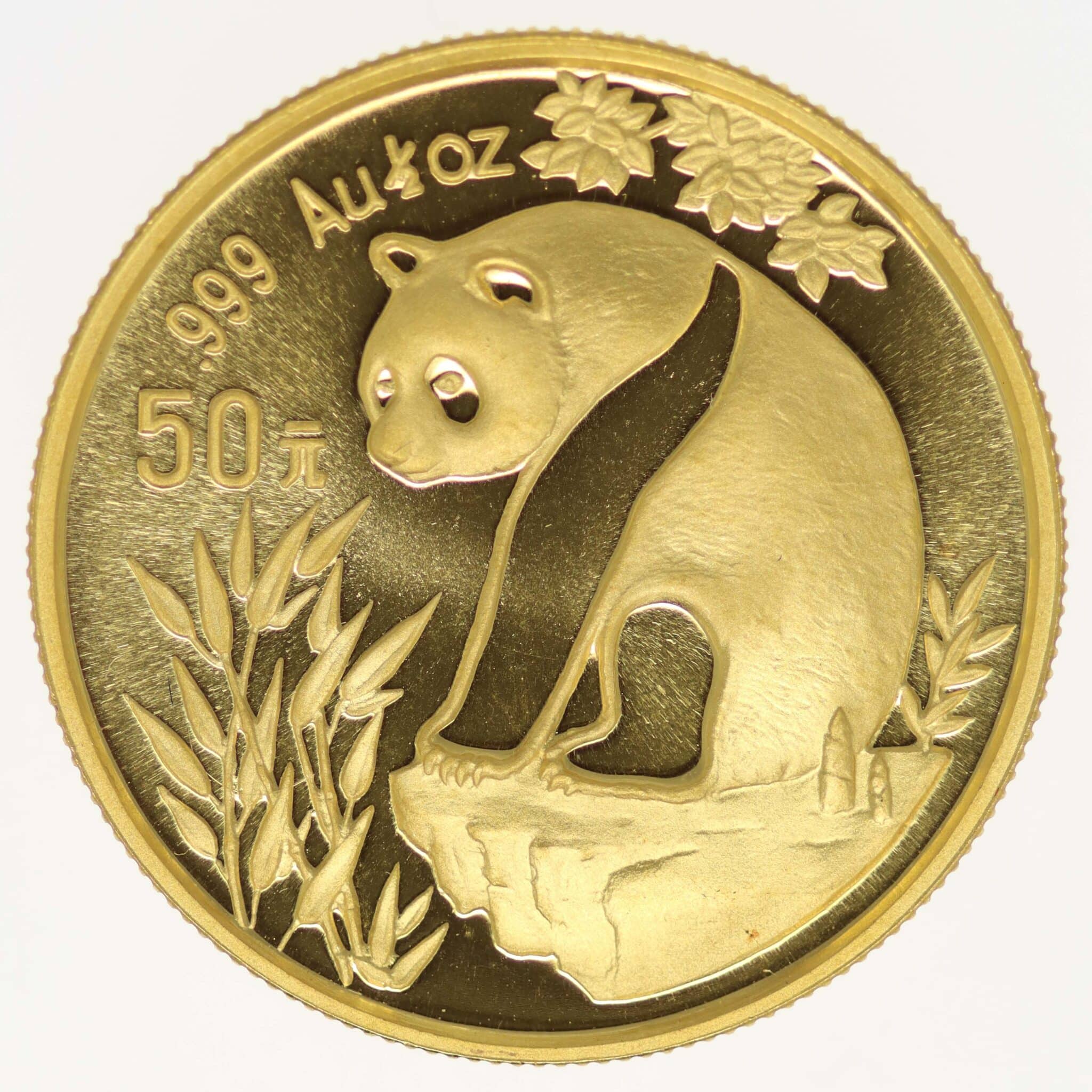 China Panda 50 Yuan 1993 1/2 Unze