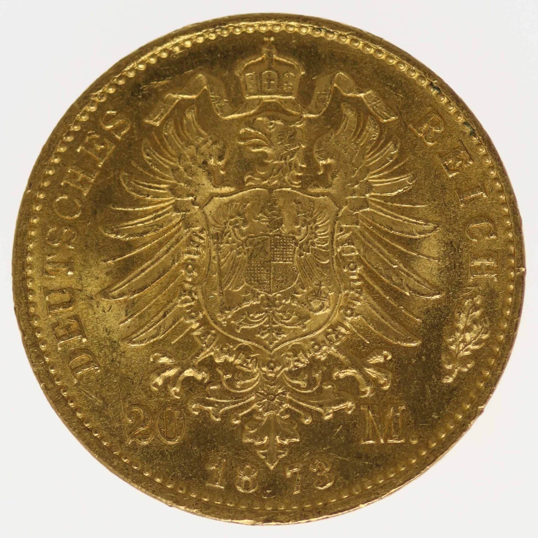 Bayern Ludwig II. 20 Mark 1873