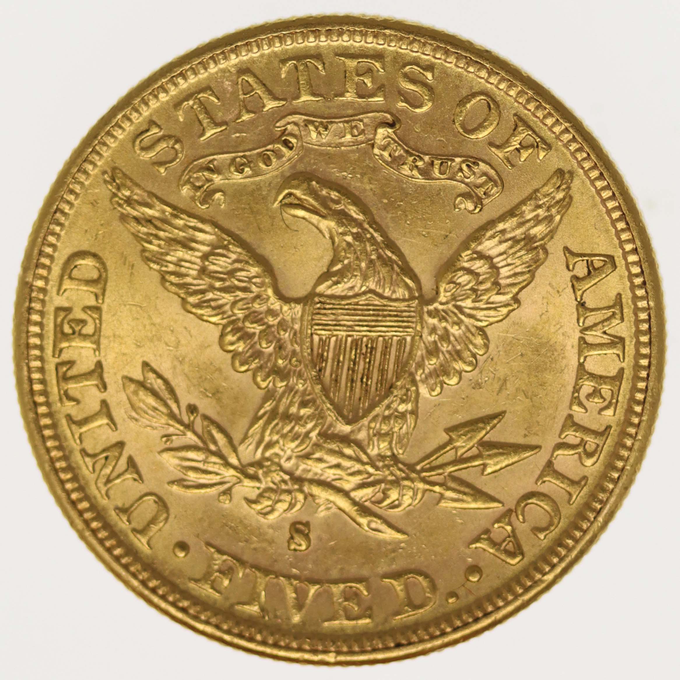 USA 5 Dollars 1885 S Liberty / Kopf