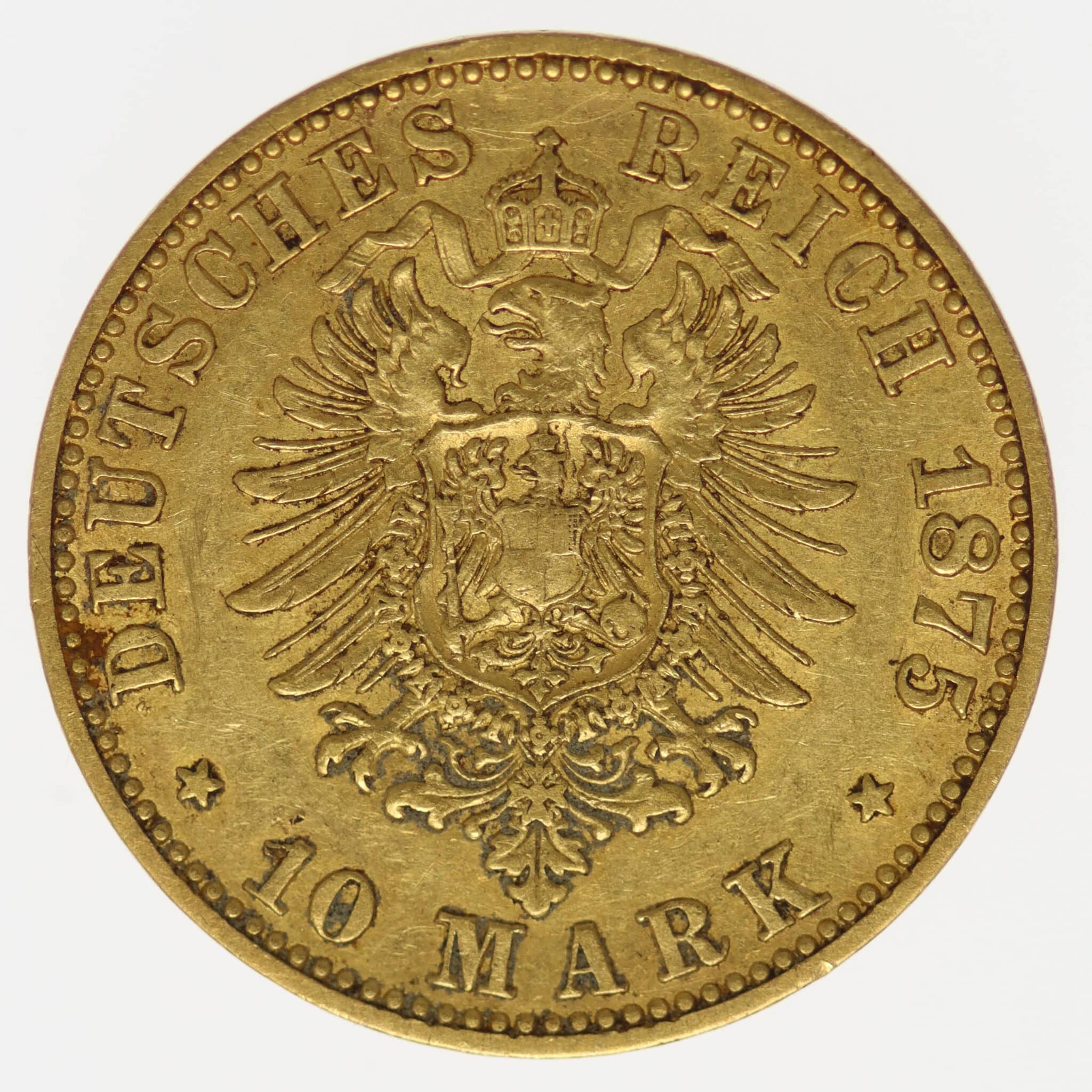 Preussen Wilhelm I. 10 Mark 1875 A