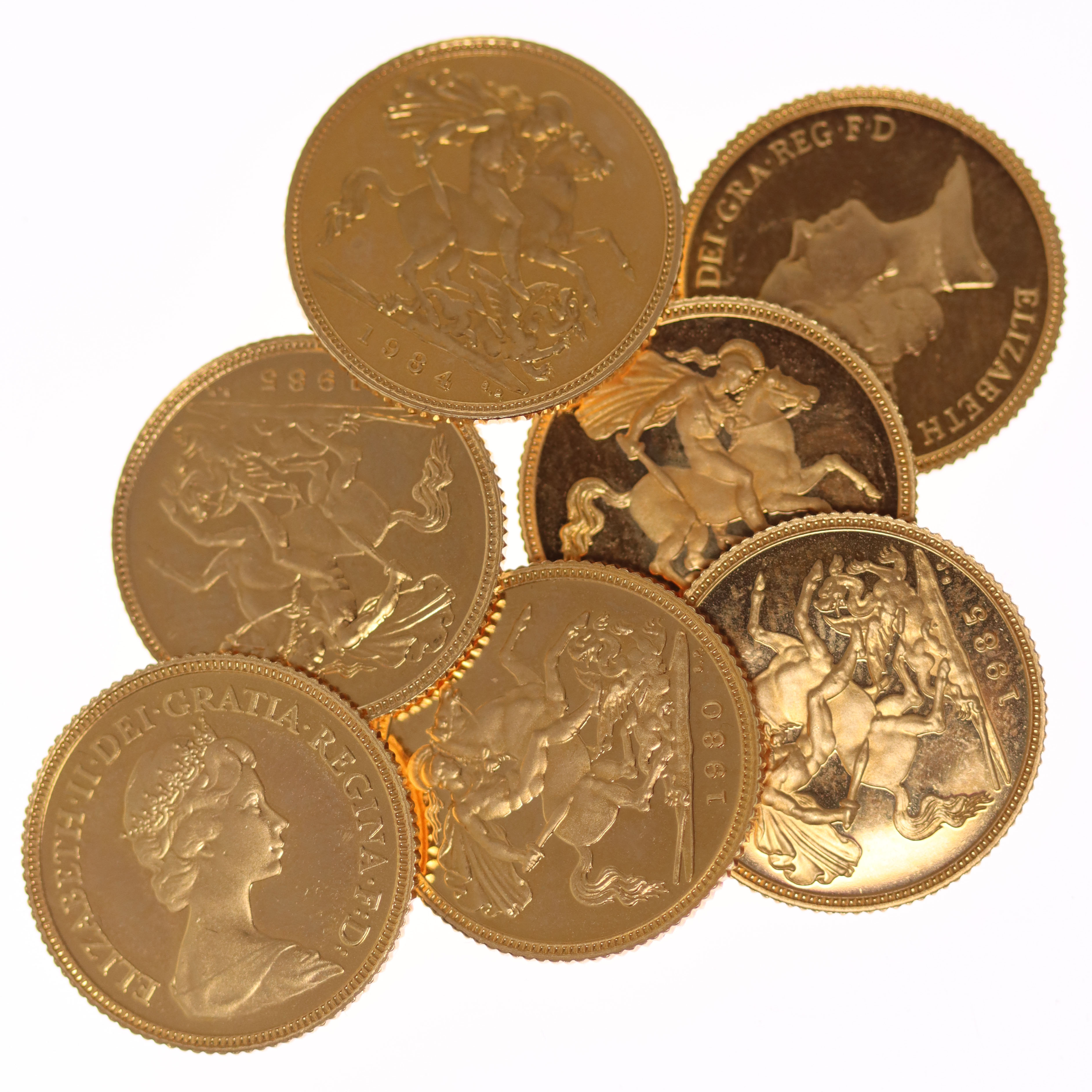 Großbritannien Elisabeth II. 1/2 Sovereign Jahrgangsmix