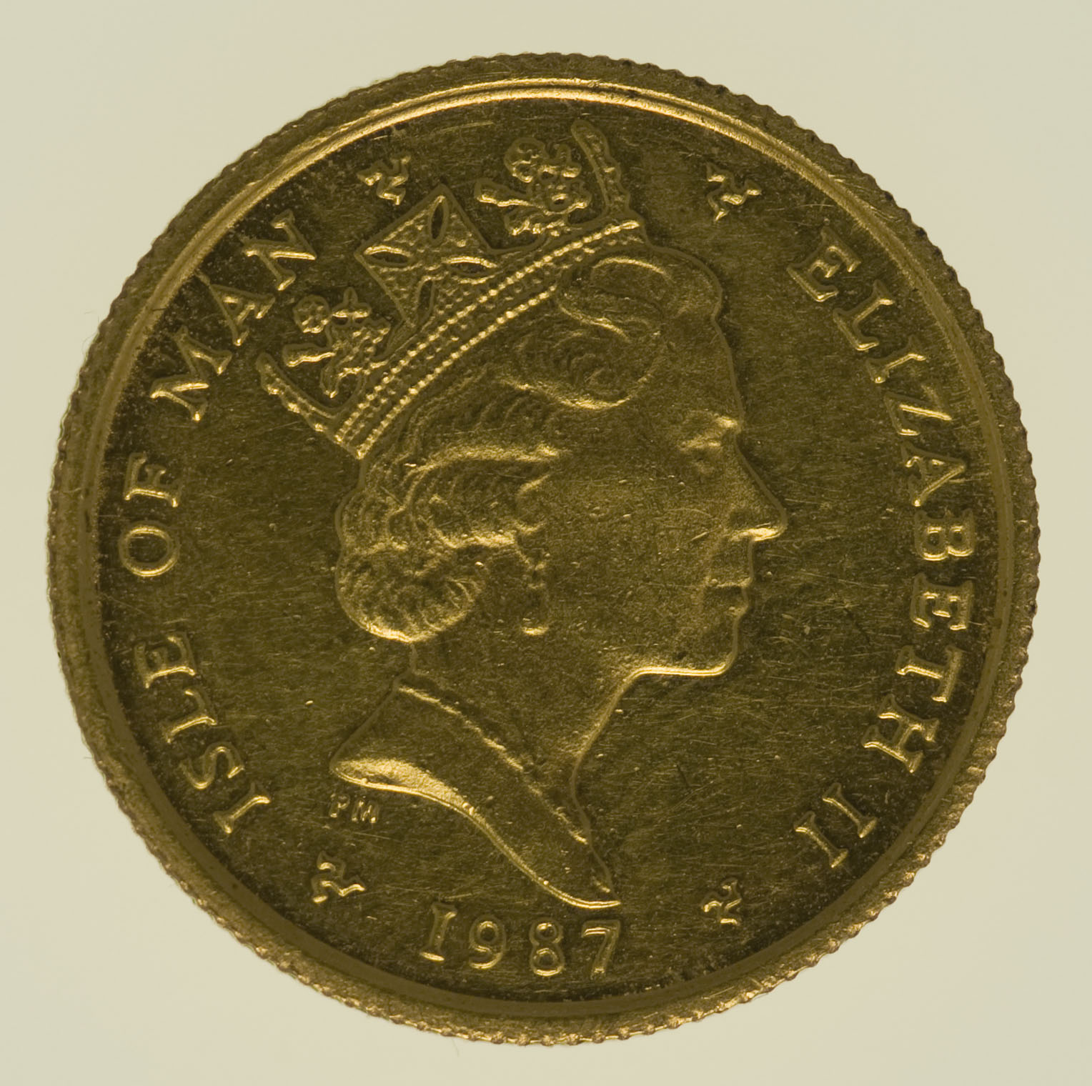 Isle of Man Elisabeth II. 1/10 OZ 1987 Angel