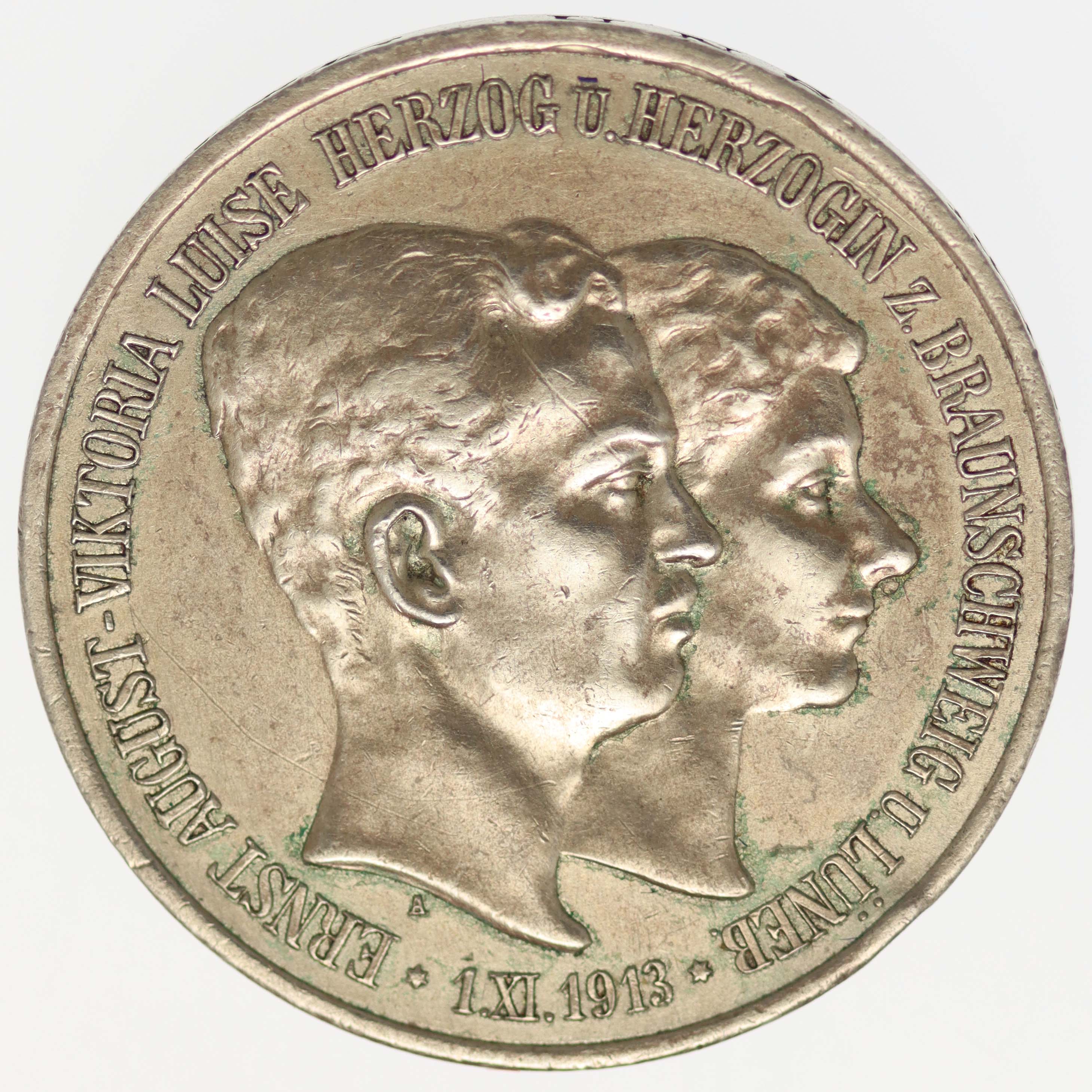 Braunschweig Lüneburg Ernst August 3 Mark 1915 A