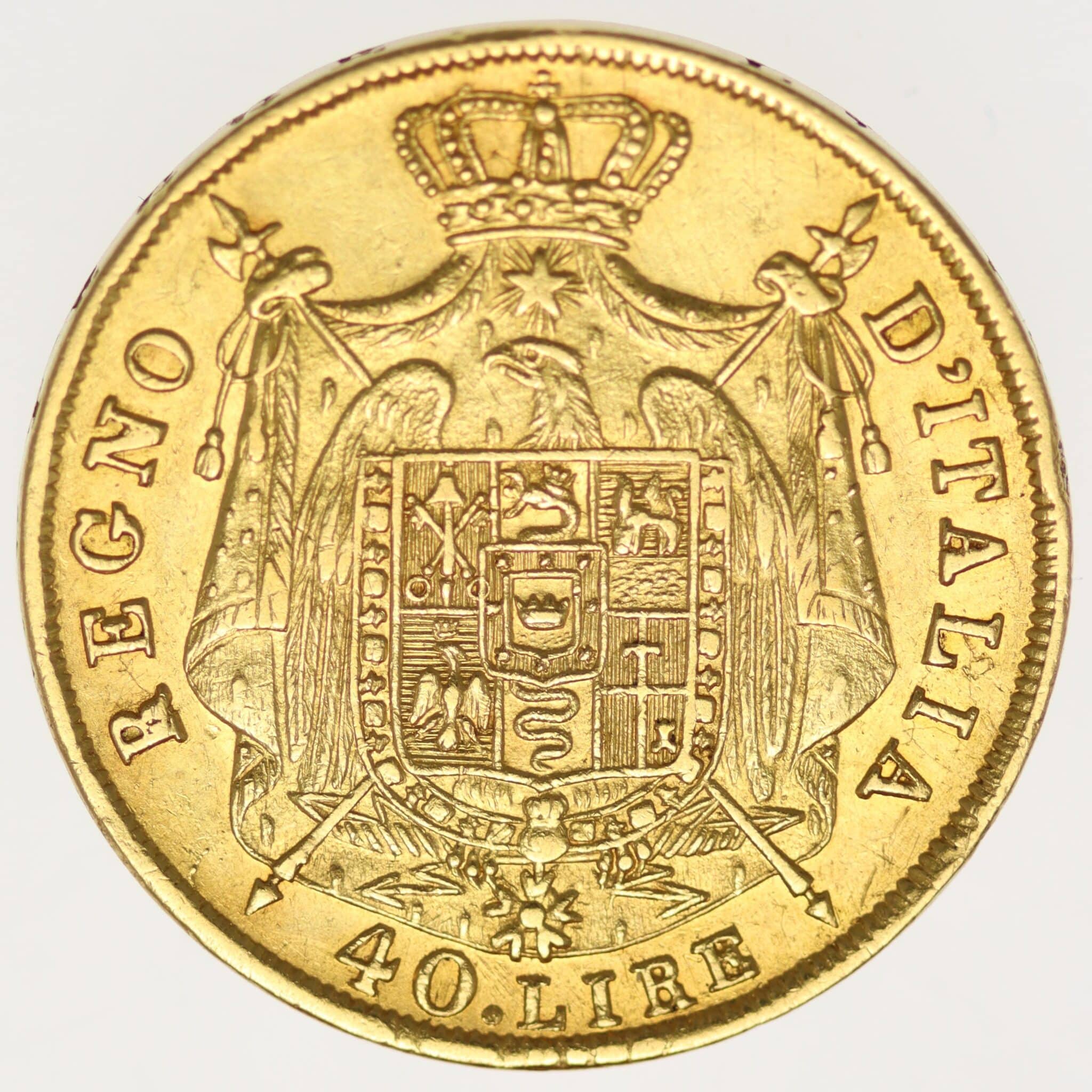 Italien Napoleon I. 40 Lire 1814 M
