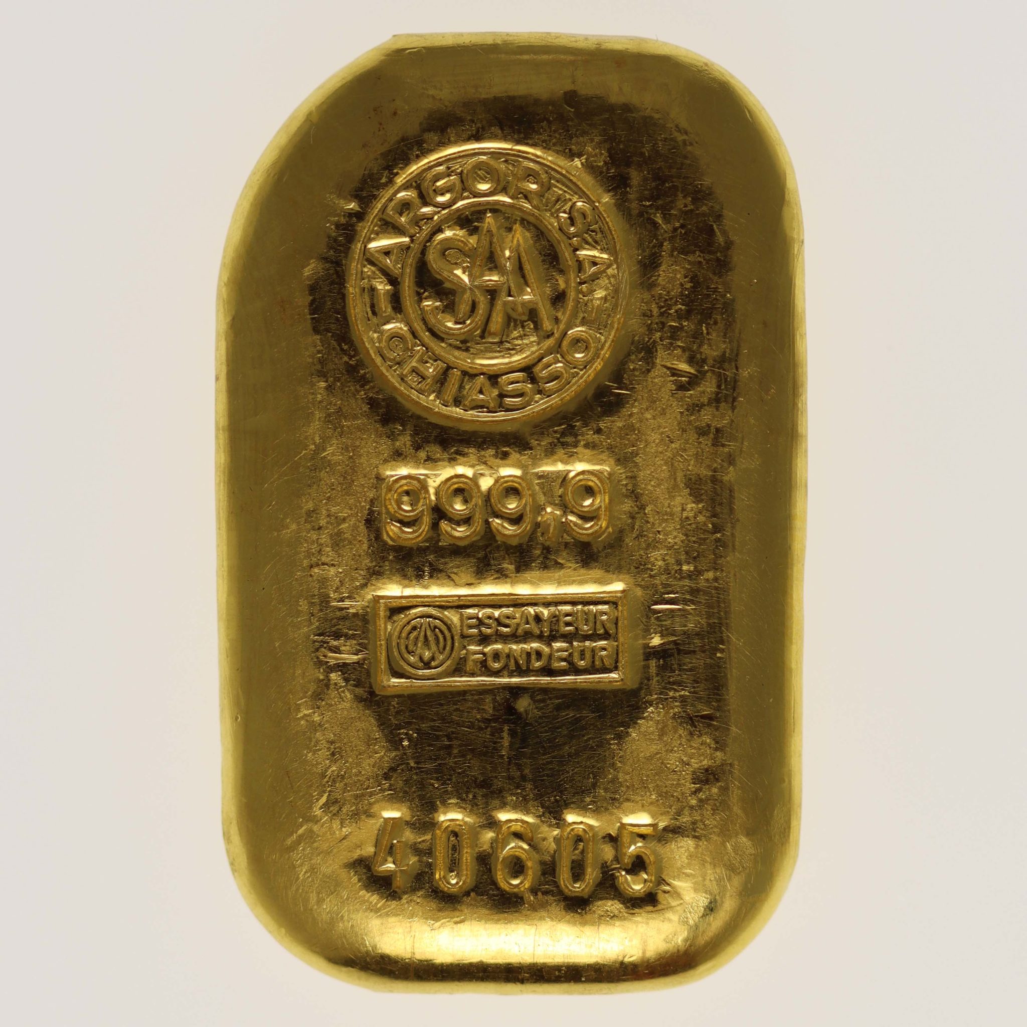 Goldbarren 100 Gramm Schweiz Argor S.A. Chiasso