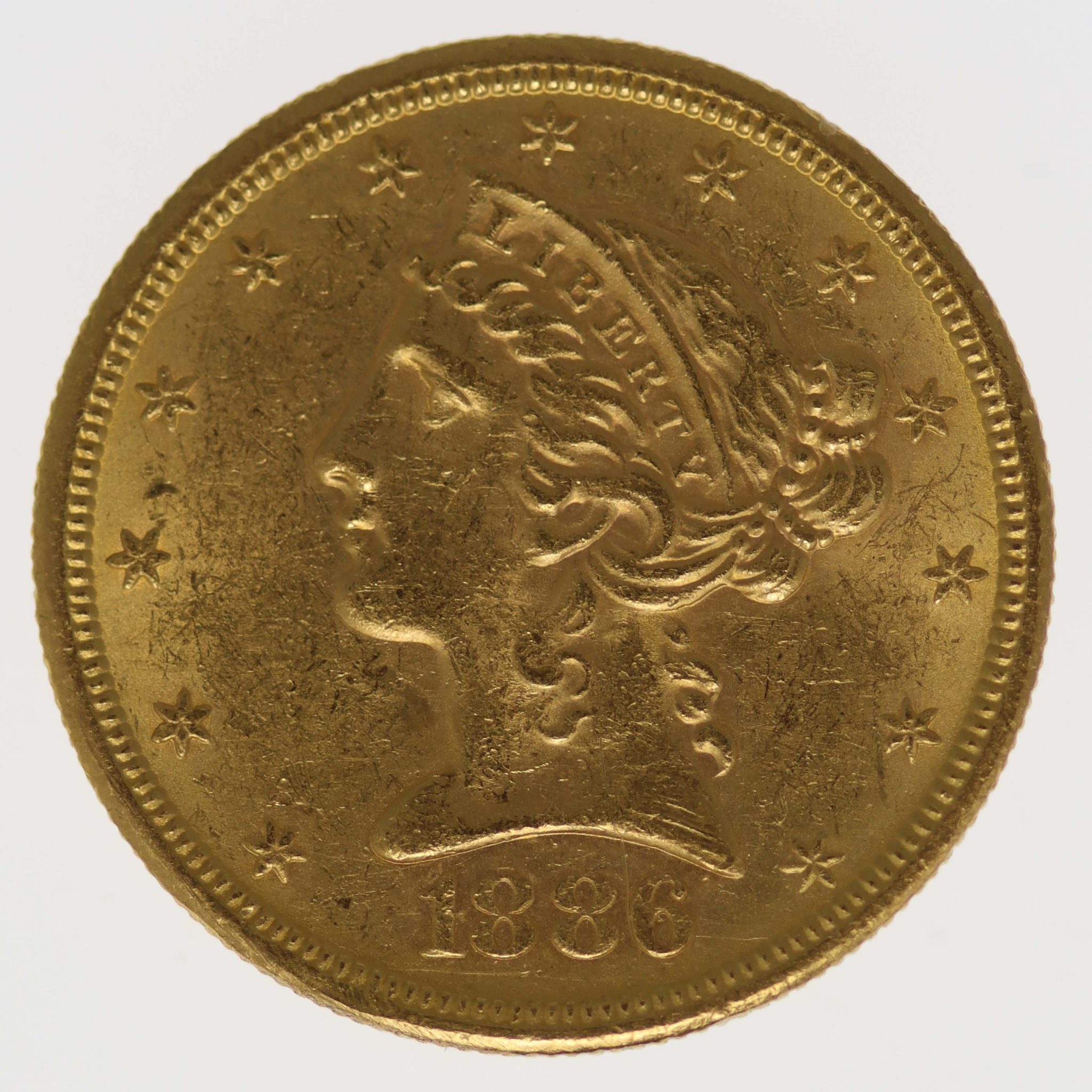 USA 5 Dollars 1886 S  Liberty / Kopf