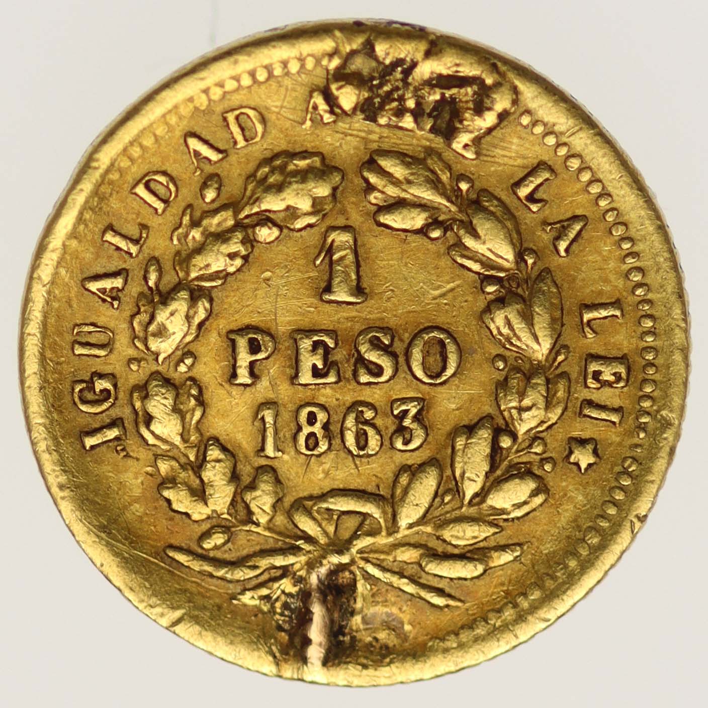 Chile 1 Peso 1863