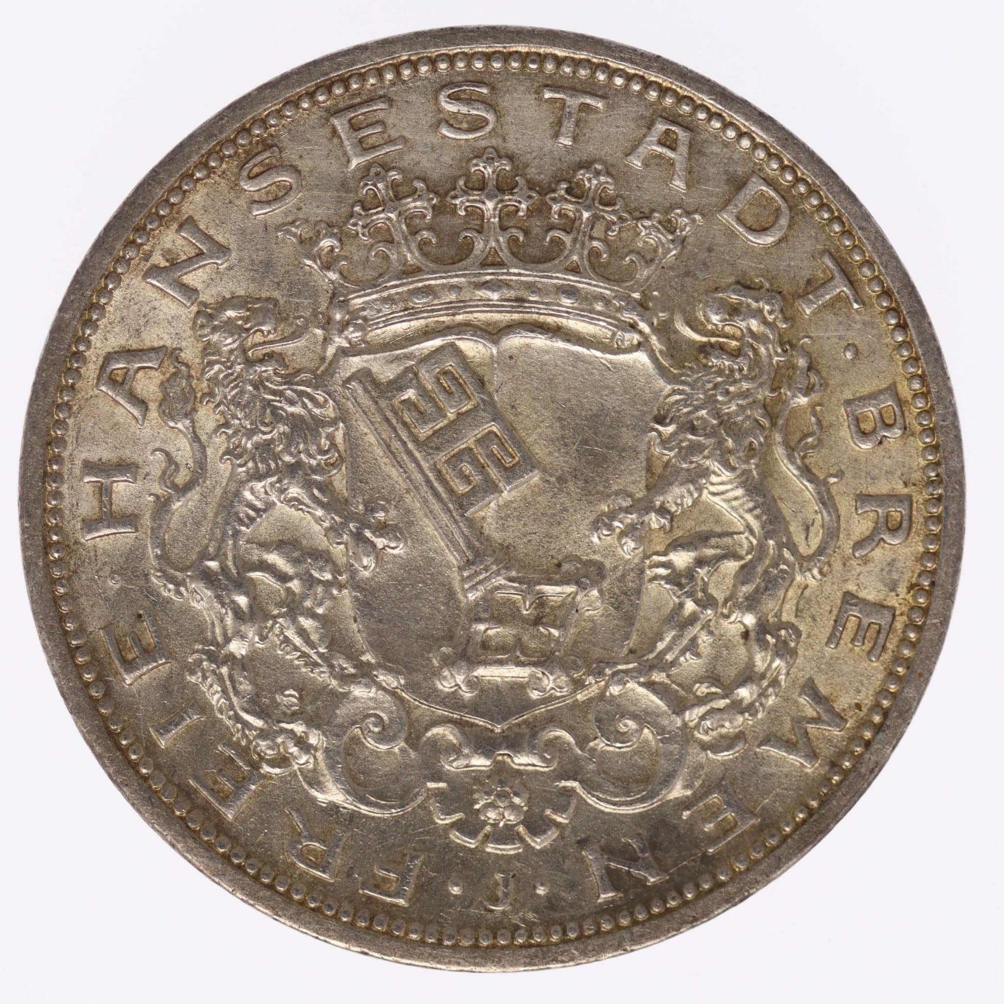 Bremen Stadtwappen 5 Mark 1906