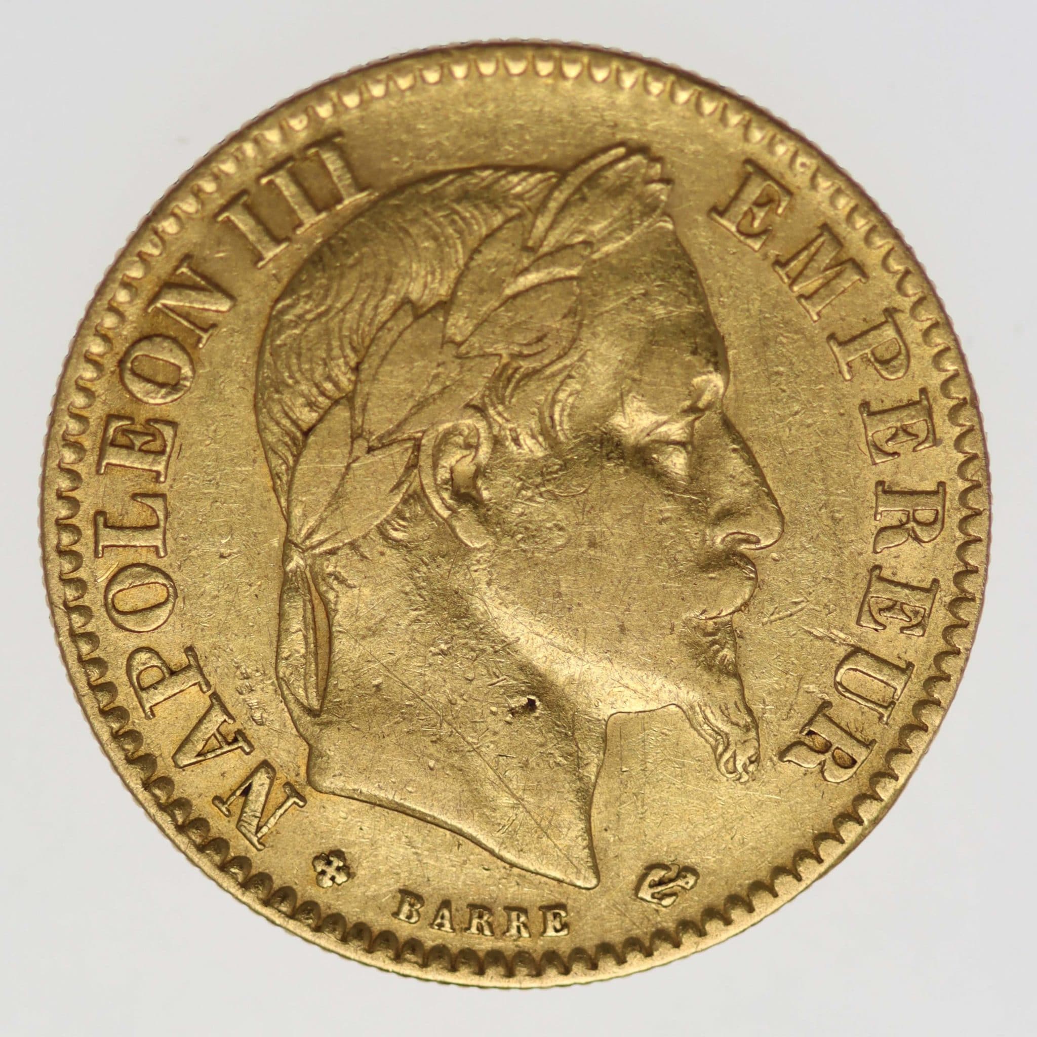 Frankreich Napoleon III. 10 Francs 1864 BB