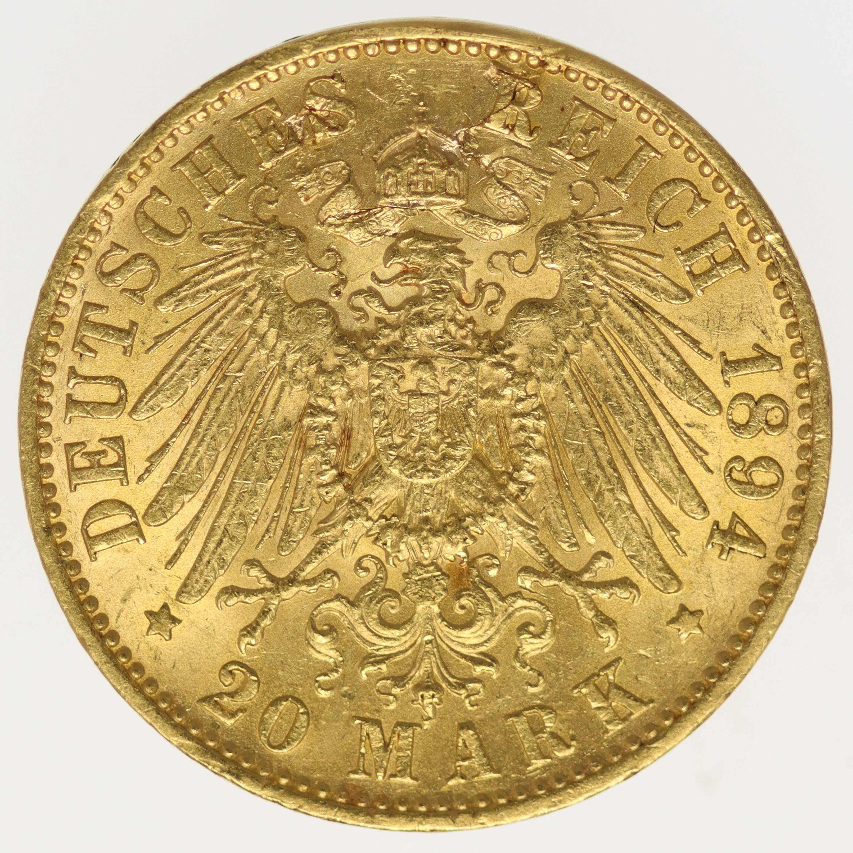 Sachsen Albert 20 Mark 1894 E