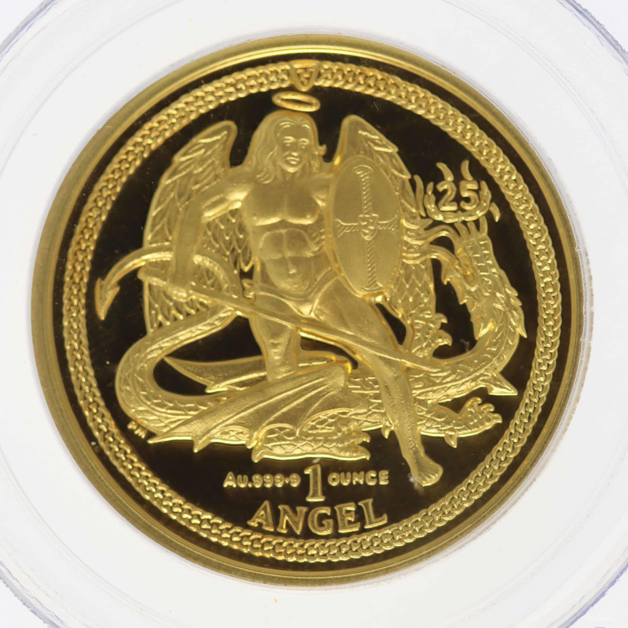 Isle of Man Elisabeth II. 1 Unze 2009 Angel High Relief