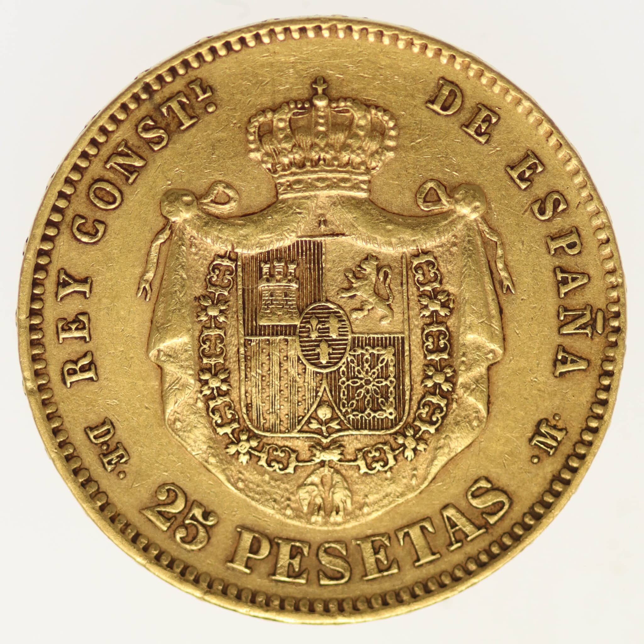 Spanien Alfonso XII. 25 Pesetas 1878 / 18-78