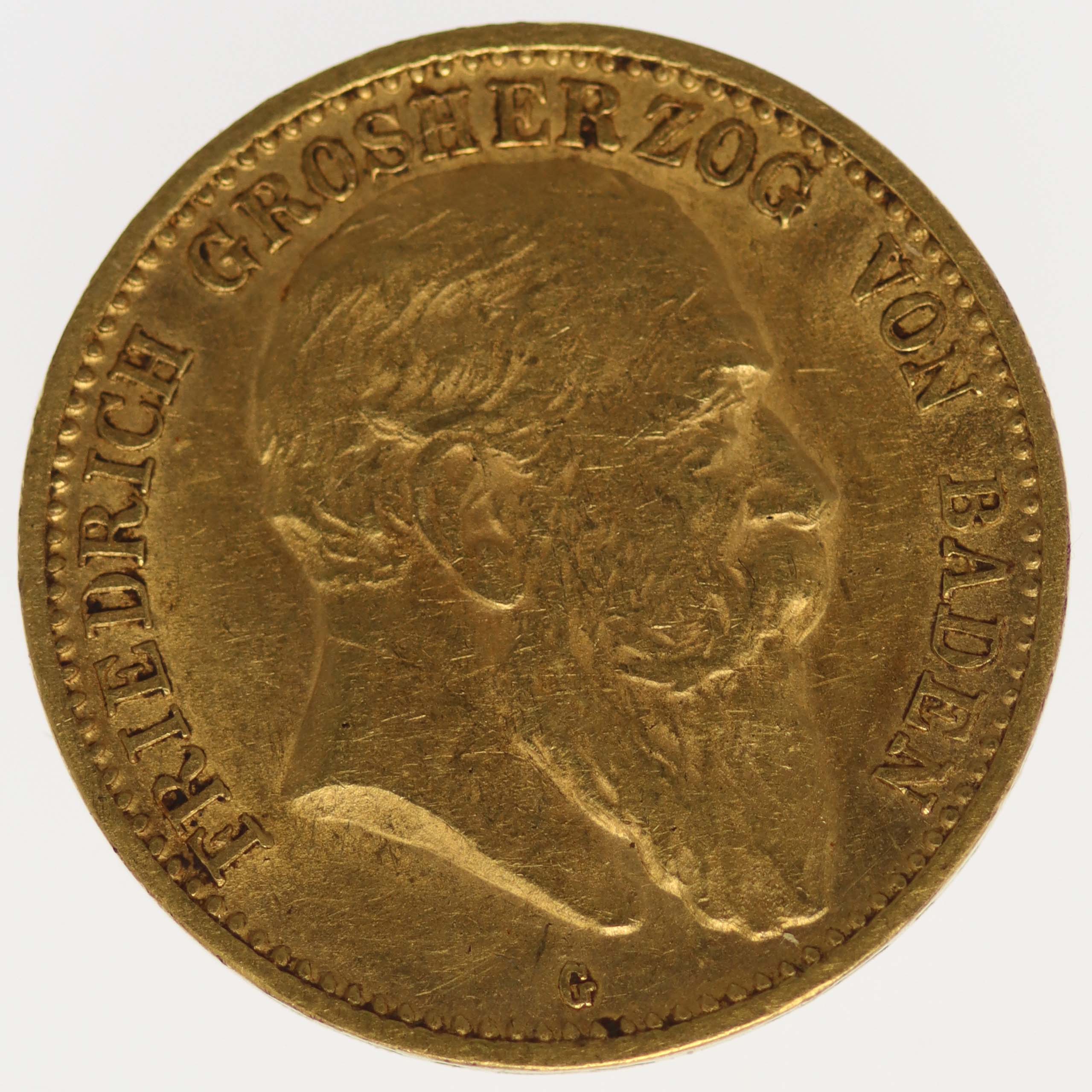Baden Friedrich I. 10 Mark 1906