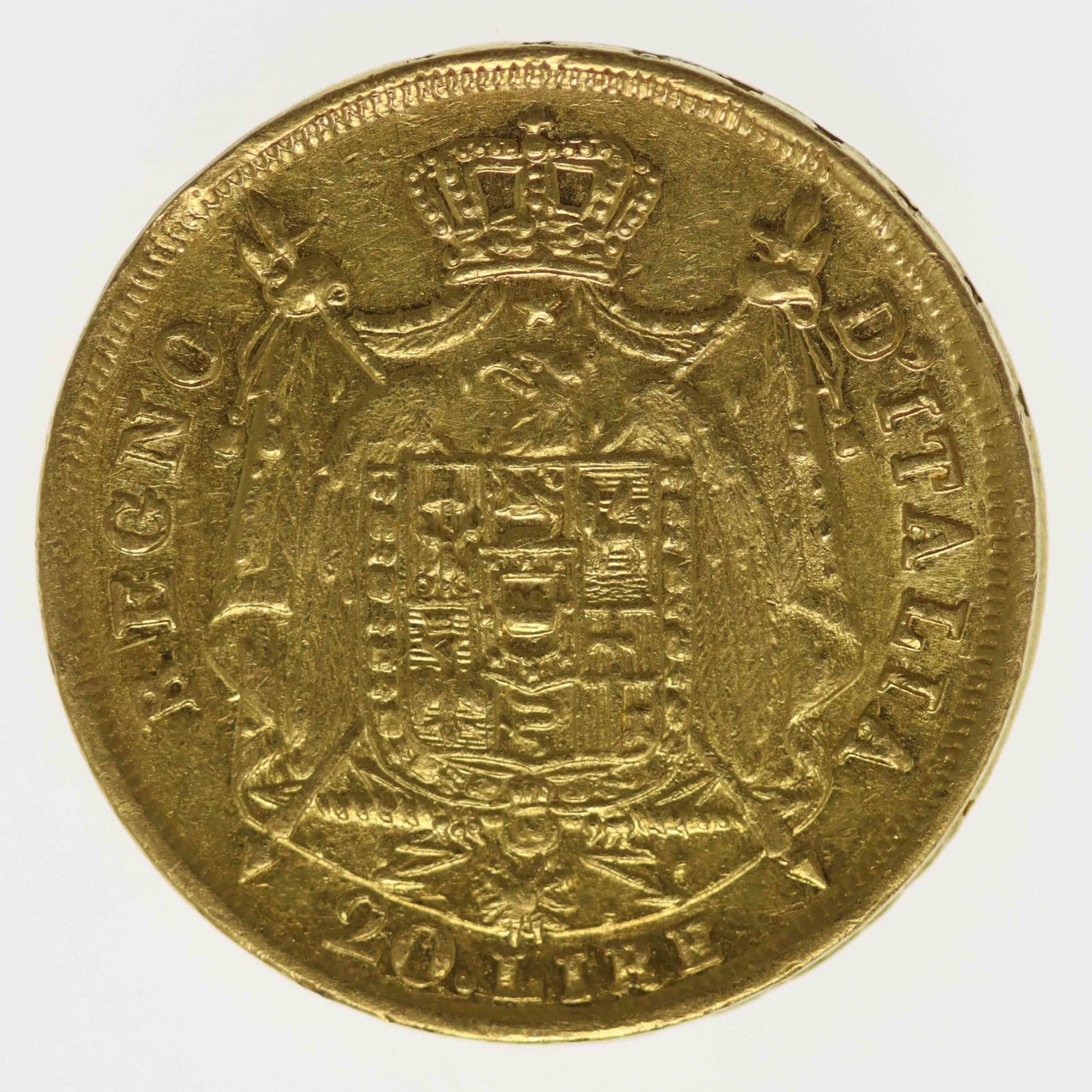 Italien Napoleon I. 20 Lire 1814 M