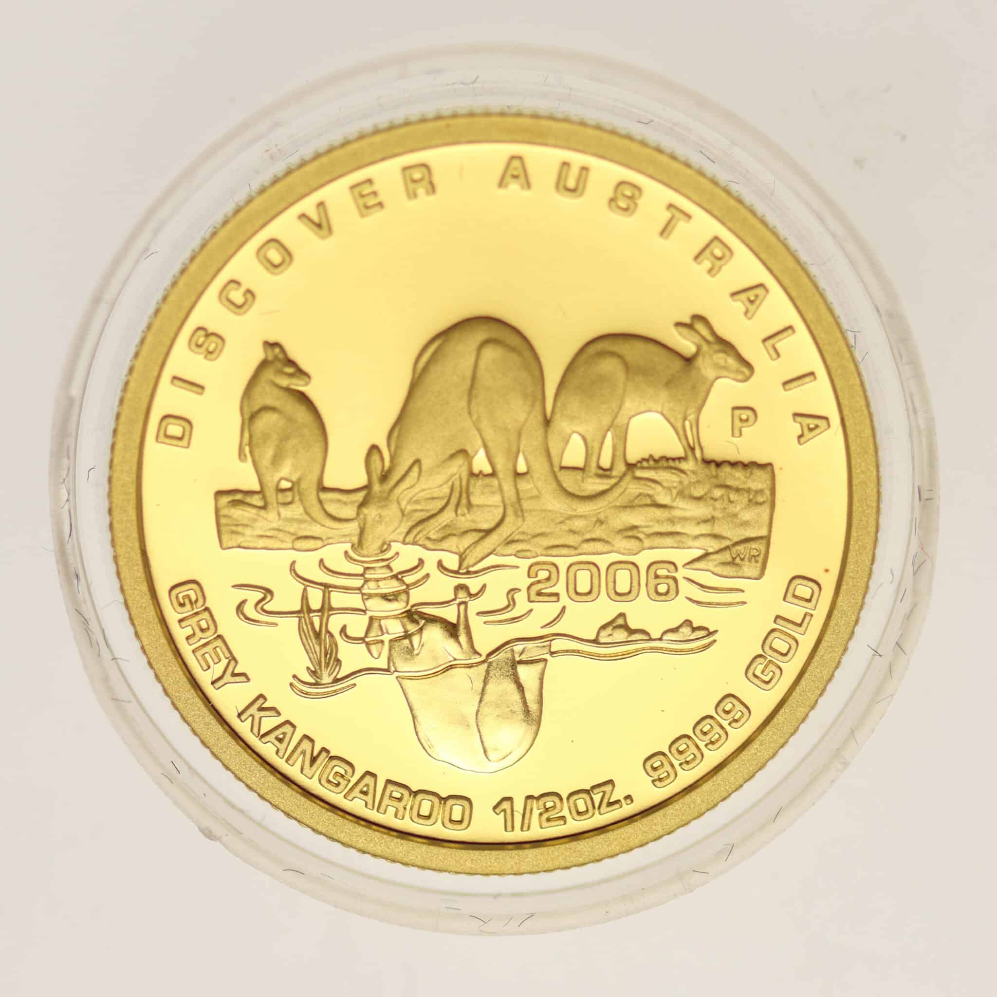 Australien Elisabeth II. 50 Dollars 2006 Discover Kangaroo 1/2 OZ